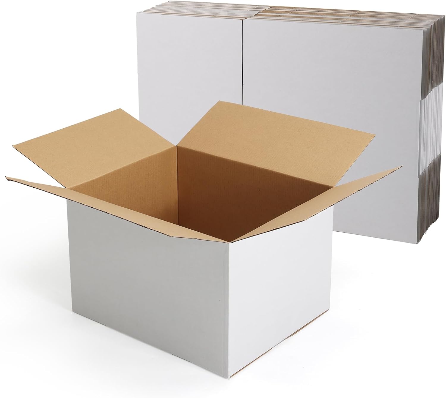 CRUGLA 12x9x6 White Shipping Boxes Set of 15, White Corrugated Cardboard Boxes for Small Business Shipping Mailing Packing - Image 9