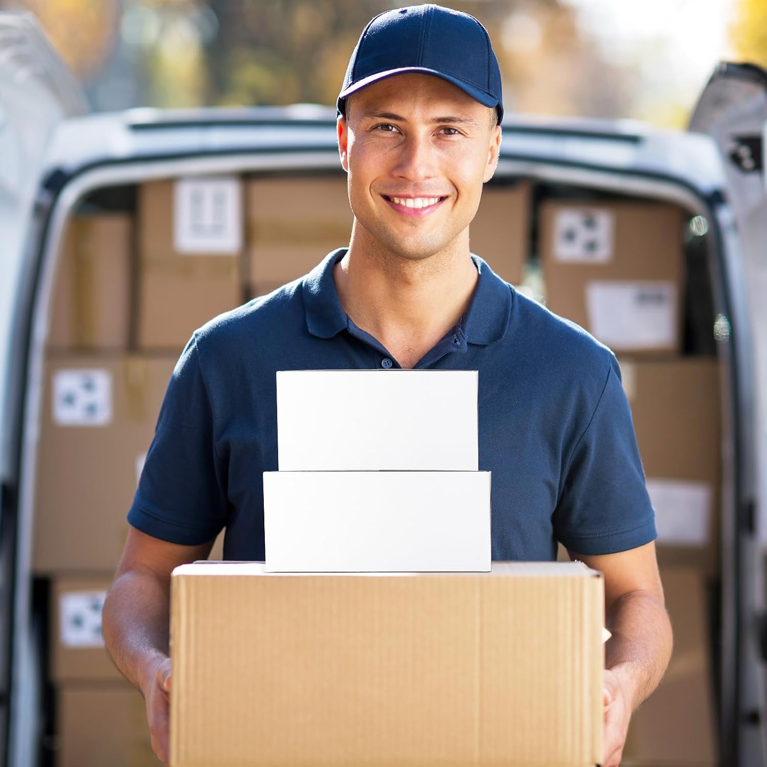 Eupako 9x6x4-Small-Shipping-Boxes-30-Pack-White-Corrugated-Box-Mailers, Cardboard Boxes for Packaging Small Business, Mailing