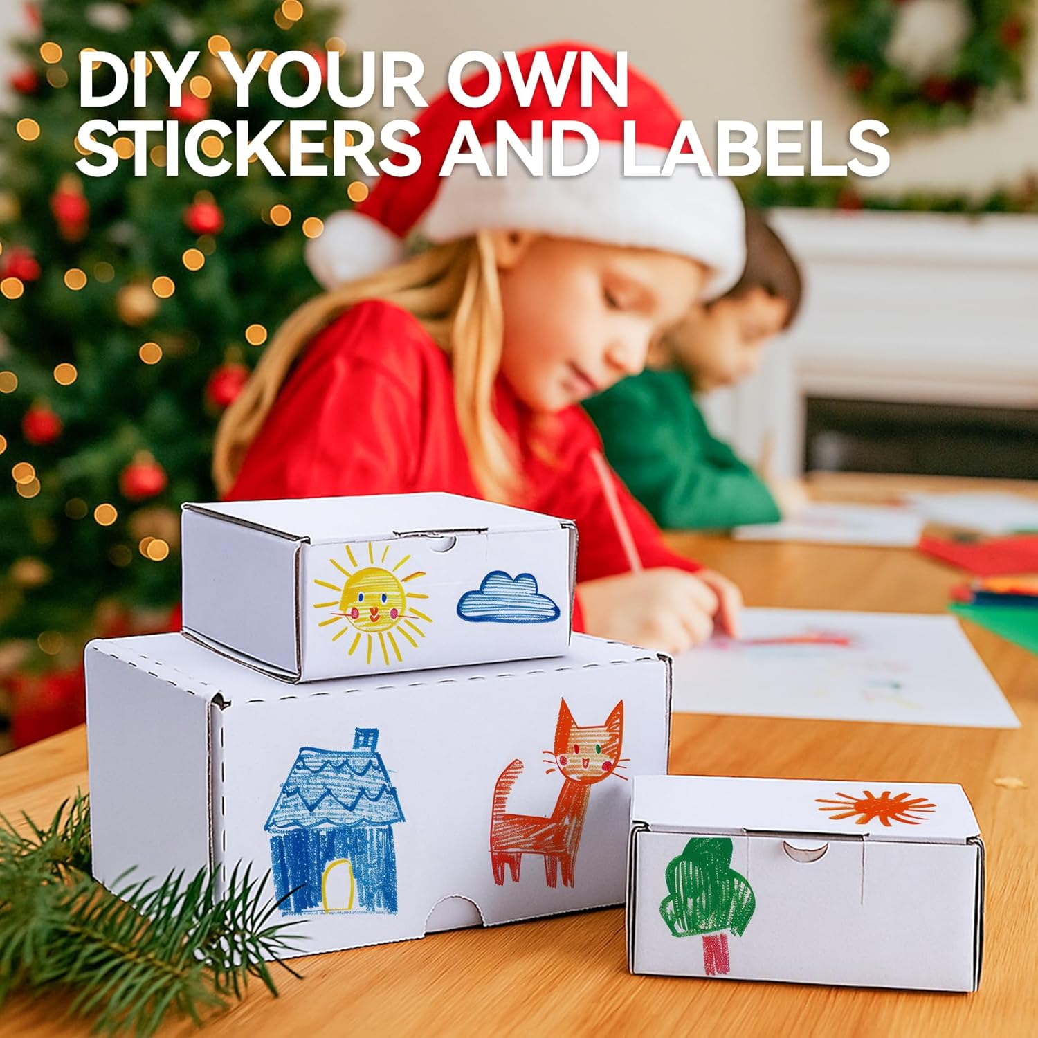 LineKap Small Shipping Boxes 3.5x3.3x1.6 Inches, 25-Pack White Corrugated Cardboard Gift Boxes for Mailing, Packaging & Storage