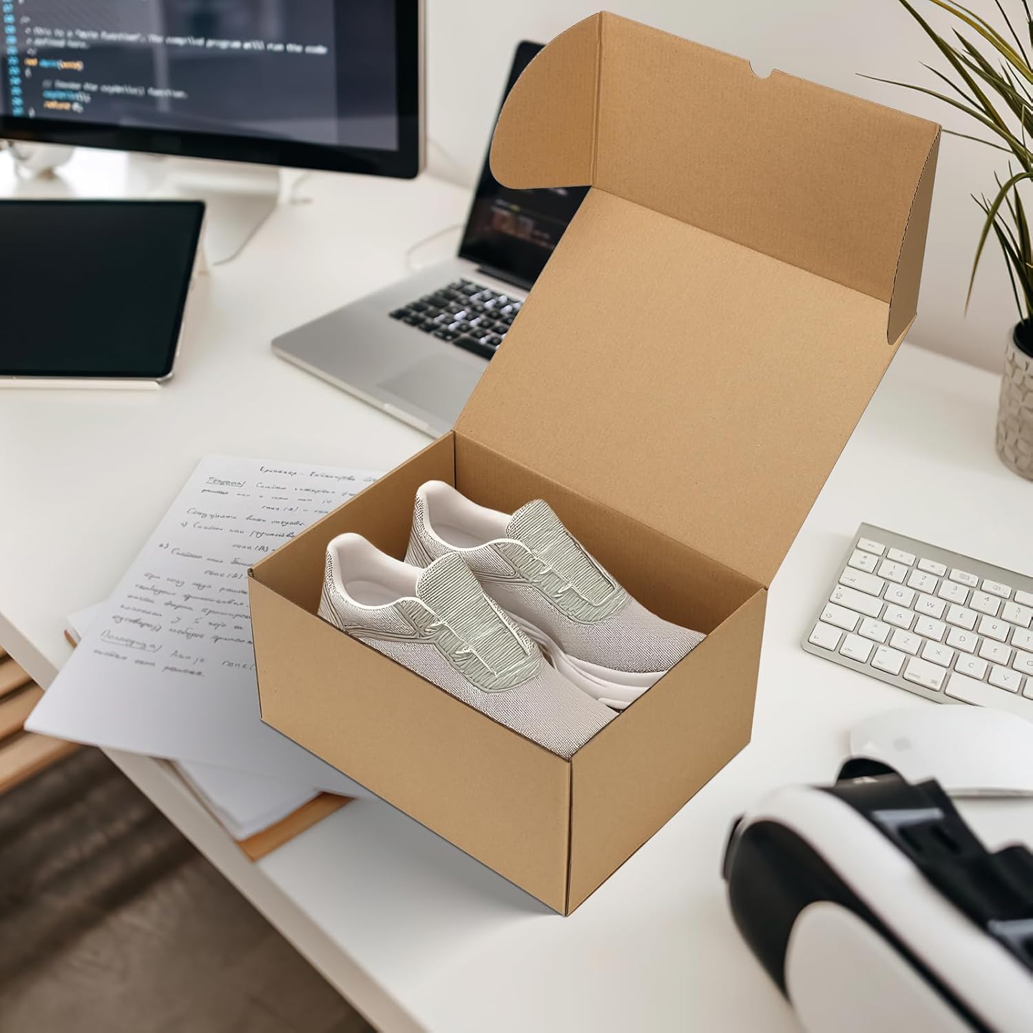 RLAVBL 12x9x6 Shipping Boxes Set of 15, Brown Corrugated Cardboard Mailer Box for Packing, Mailing, Business