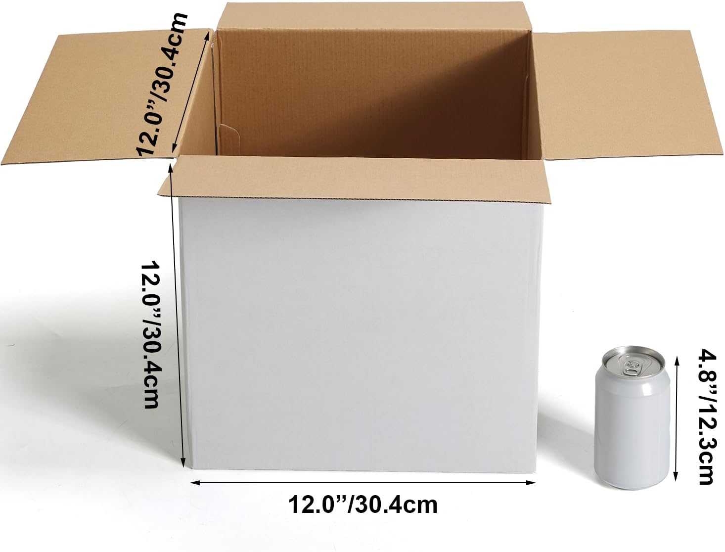 Alternative view of CRUGLA 12x12x12 White Shipping Boxes Set of 10, White Corrugated Cardboard Boxes for Small Business Shipping Mailing Packing