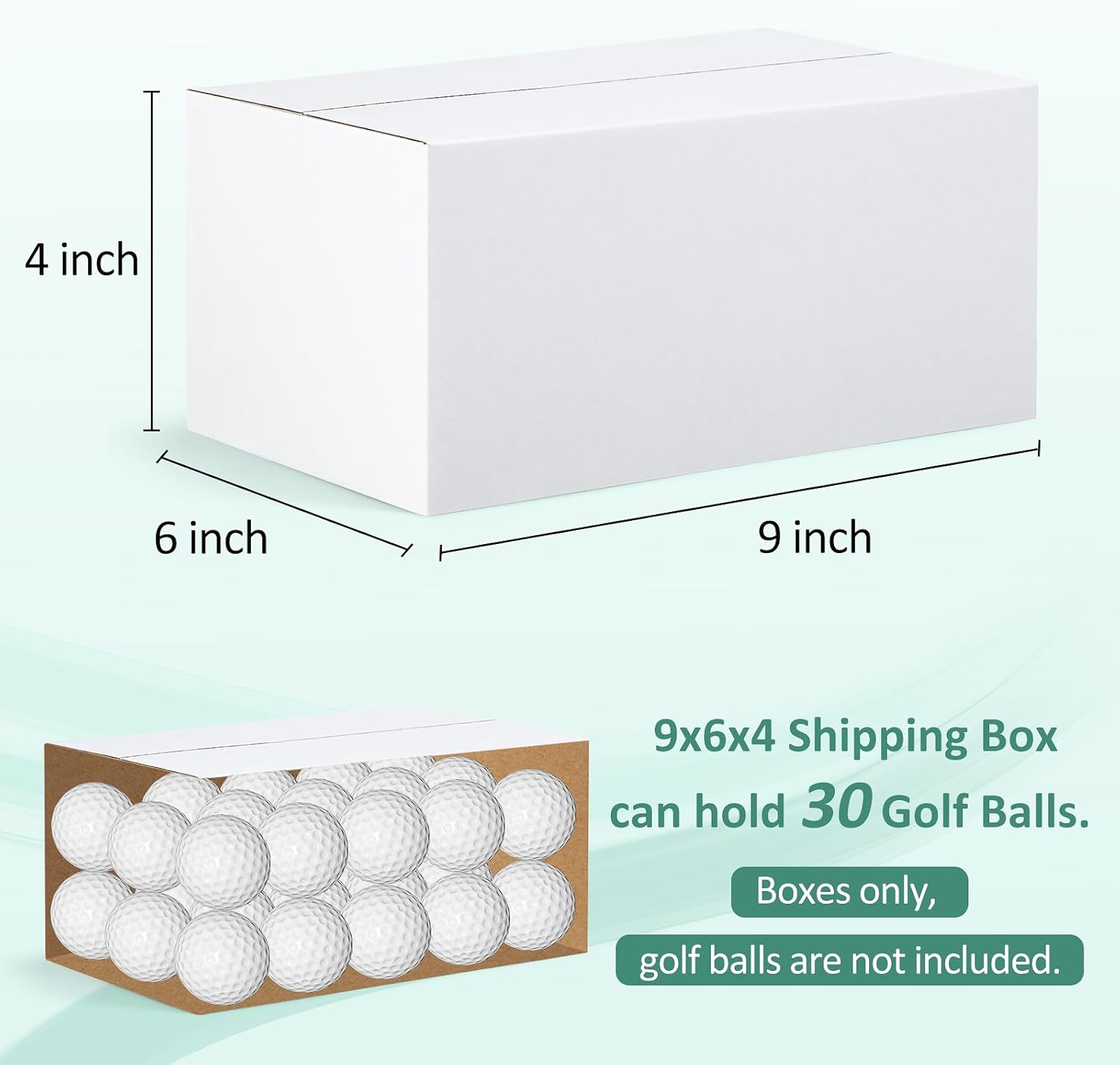 Alternative view of Eupako 9x6x4-Small-Shipping-Boxes-30-Pack-White-Corrugated-Box-Mailers, Cardboard Boxes for Packaging Small Business, Mailing
