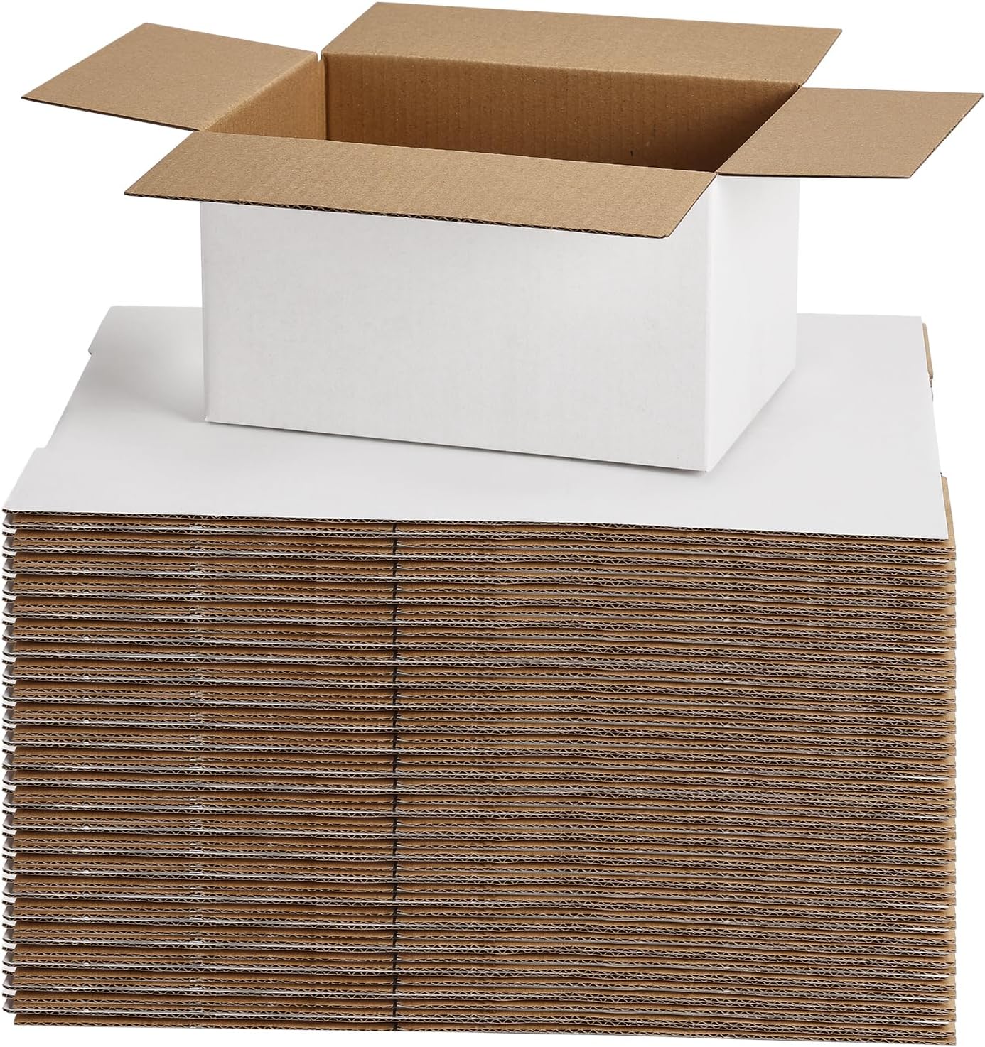 SPEPLA 40 Pack Small Shipping Boxes 8x6x4 Inches, White Corrugated Cardboard Mailing Box for Shipping, Packing, Business - Image 7