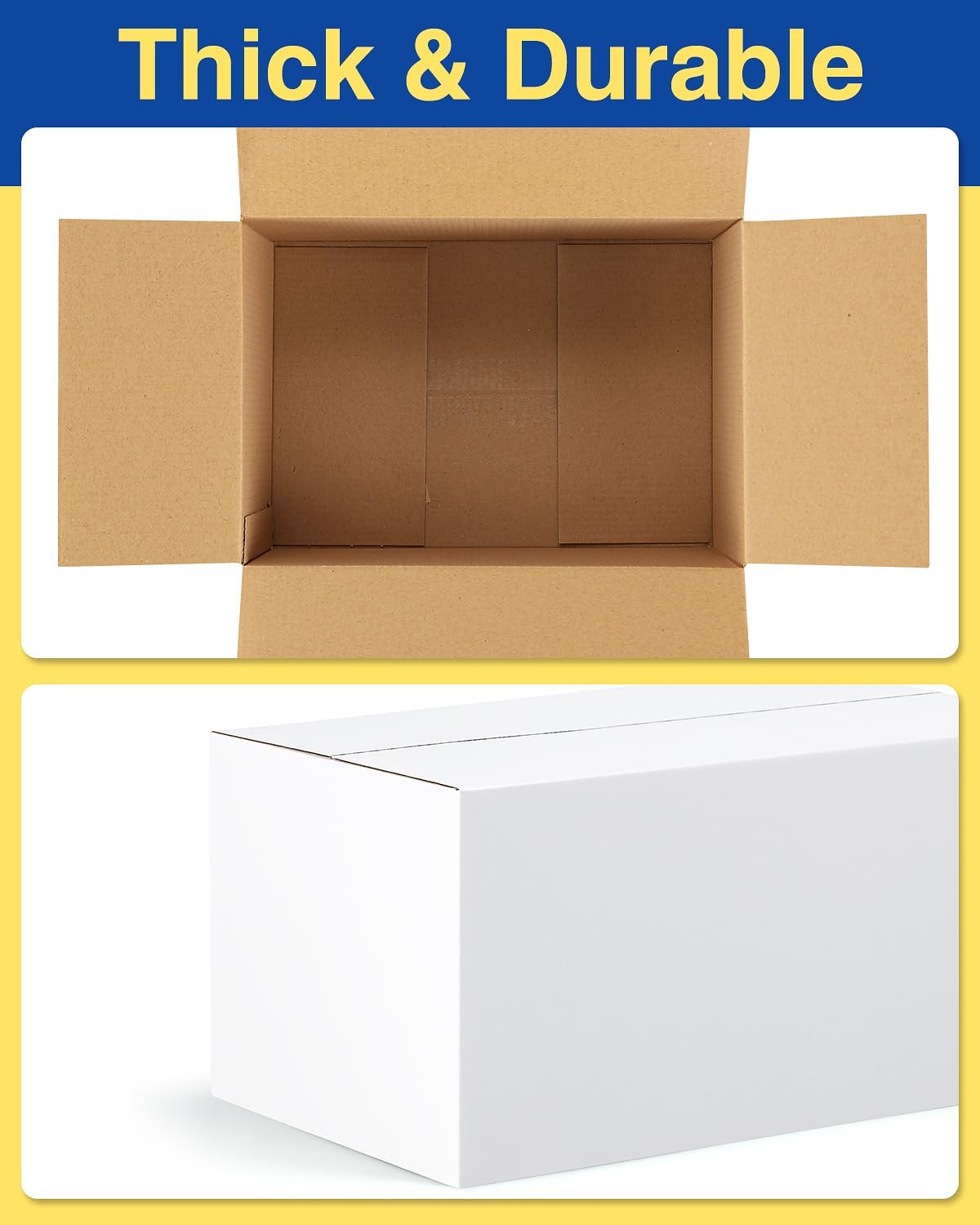 Poever 40-Pack-Small-Shipping-Boxes-9x6x4, Corrugated-Cardboard-Boxes-for-Packaging-Small-Business, White-Boxes-Mailers - Image 3