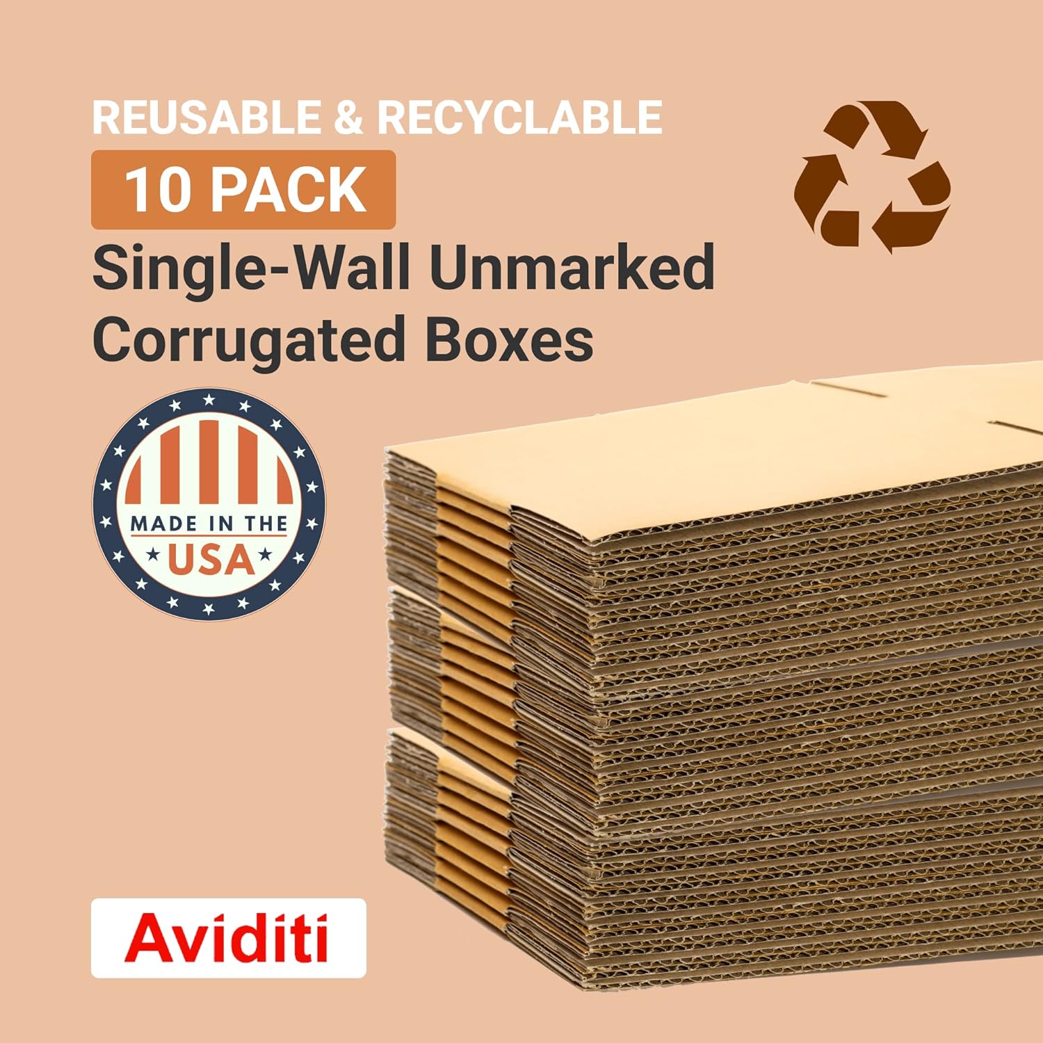 Alternative view of BOX USA Side Loading Shipping Boxes Large 30"L x 5"W x 24"H 10-Pack - Corrugated Cardboard Box for Moving, Mailing, Packing, Packaging and Storage