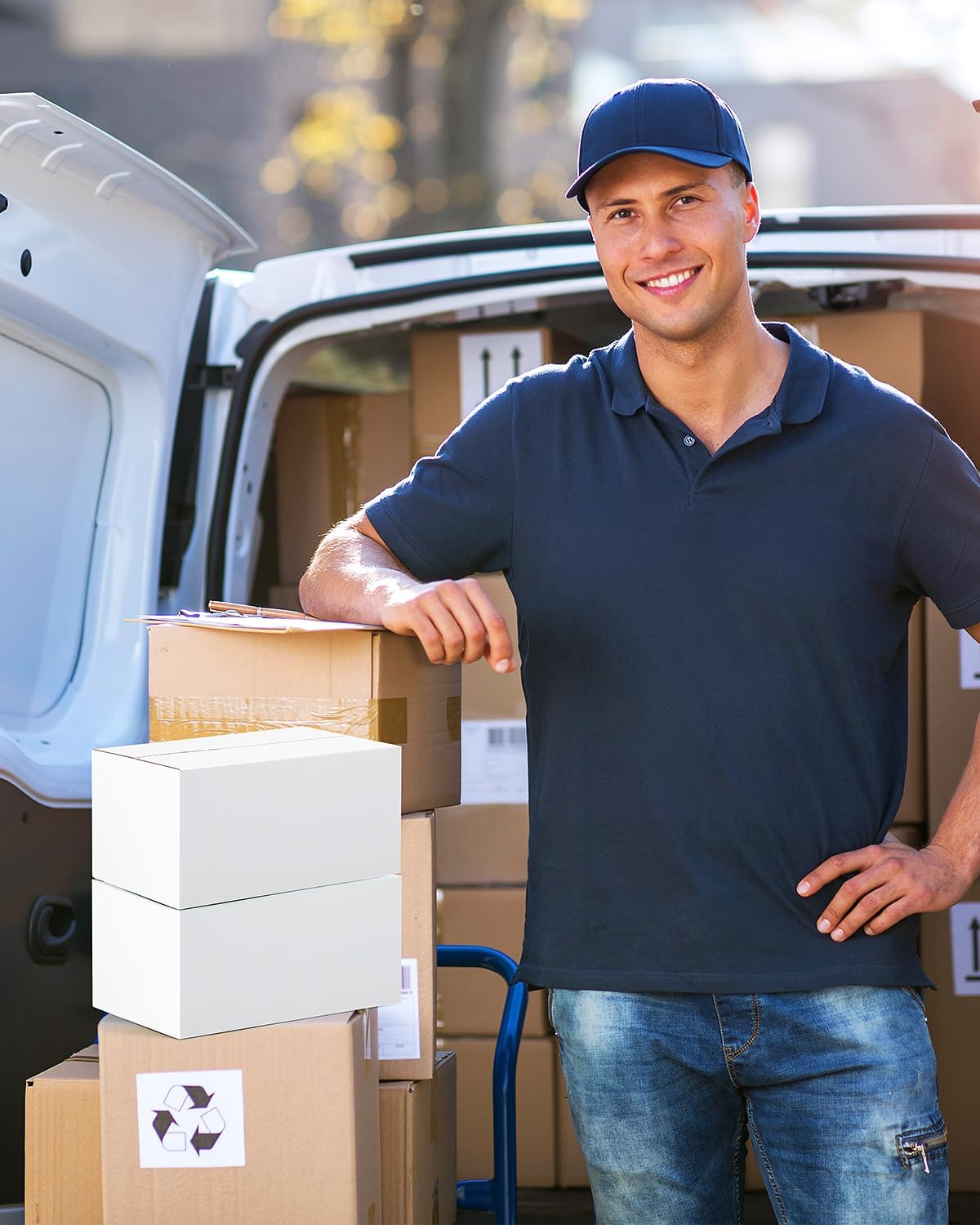 Poever 40-Pack-Small-Shipping-Boxes-9x6x4, Corrugated-Cardboard-Boxes-for-Packaging-Small-Business, White-Boxes-Mailers - Image 6