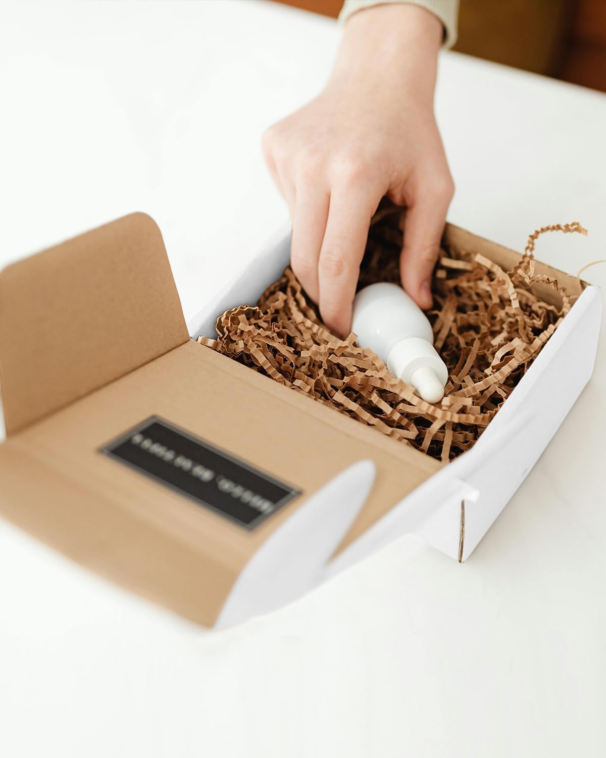 Poever Assorted-Sizes-Shipping-Boxes-45-Pack: 4x4x2 & 6x4x3 & 7x5x2 Small-Shipping-Boxes-Mailers, White Corrugated-Cardboard-Boxes-for-Packing-Small-Business Mailing