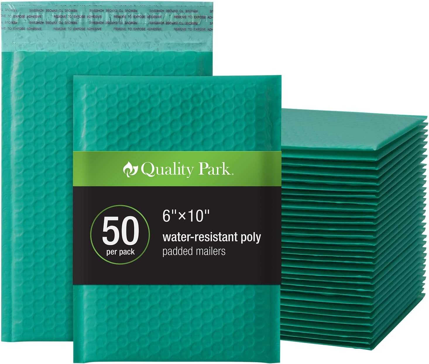 Quality Park Bubble Mailers, 6 x 9 Inch, White Poly Mailers, Padded Envelopes, Shipping Envelopes, Water Resistant, Self Seal, 50 Per Box (QUA85856), Plastic - Image 8