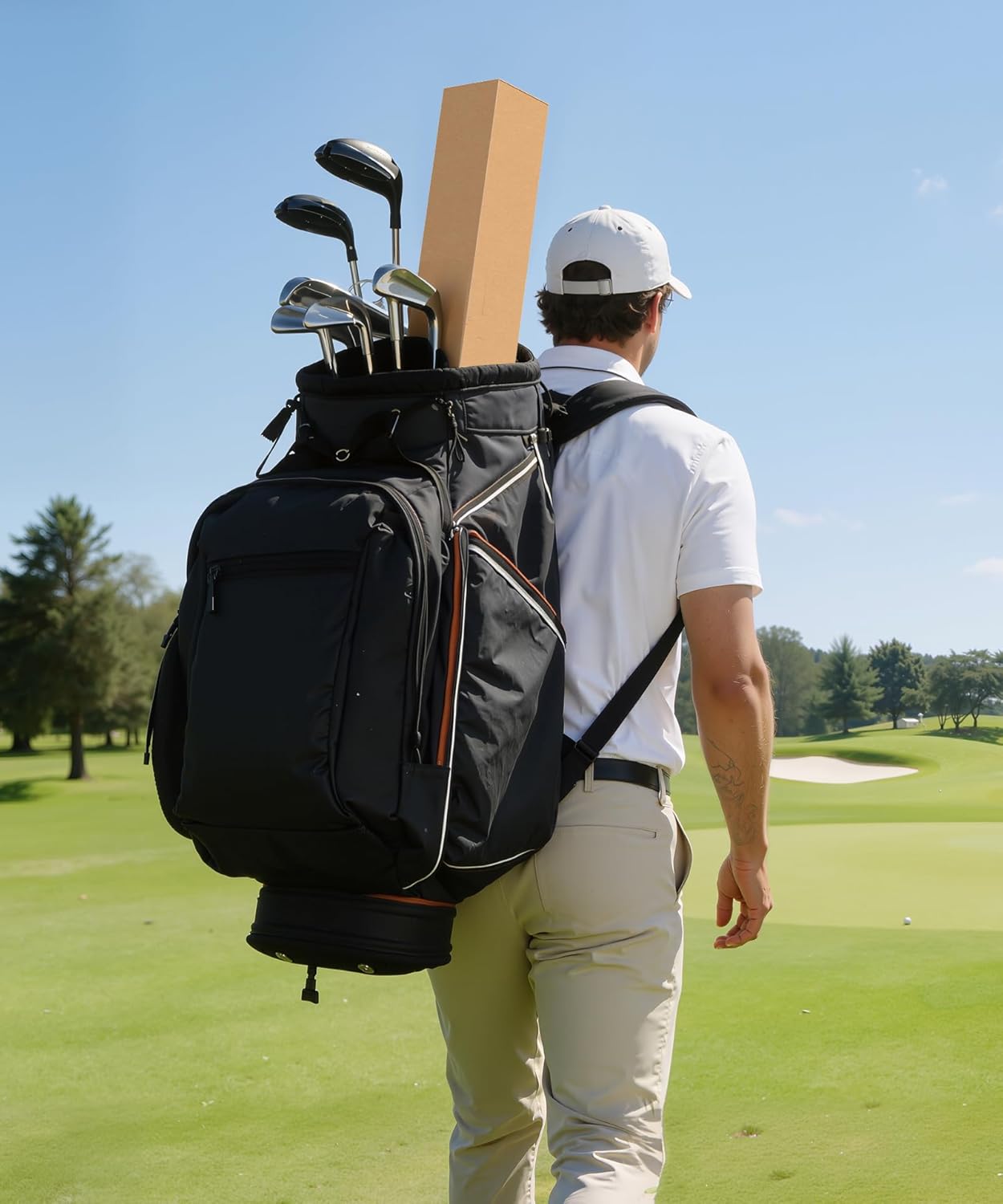 5 Pack Golf Club Shipping Boxes, 48x4x4 Inch Tall Corrugated Cardboard Golf Club Box for Shipping Packaging Moving Mailing