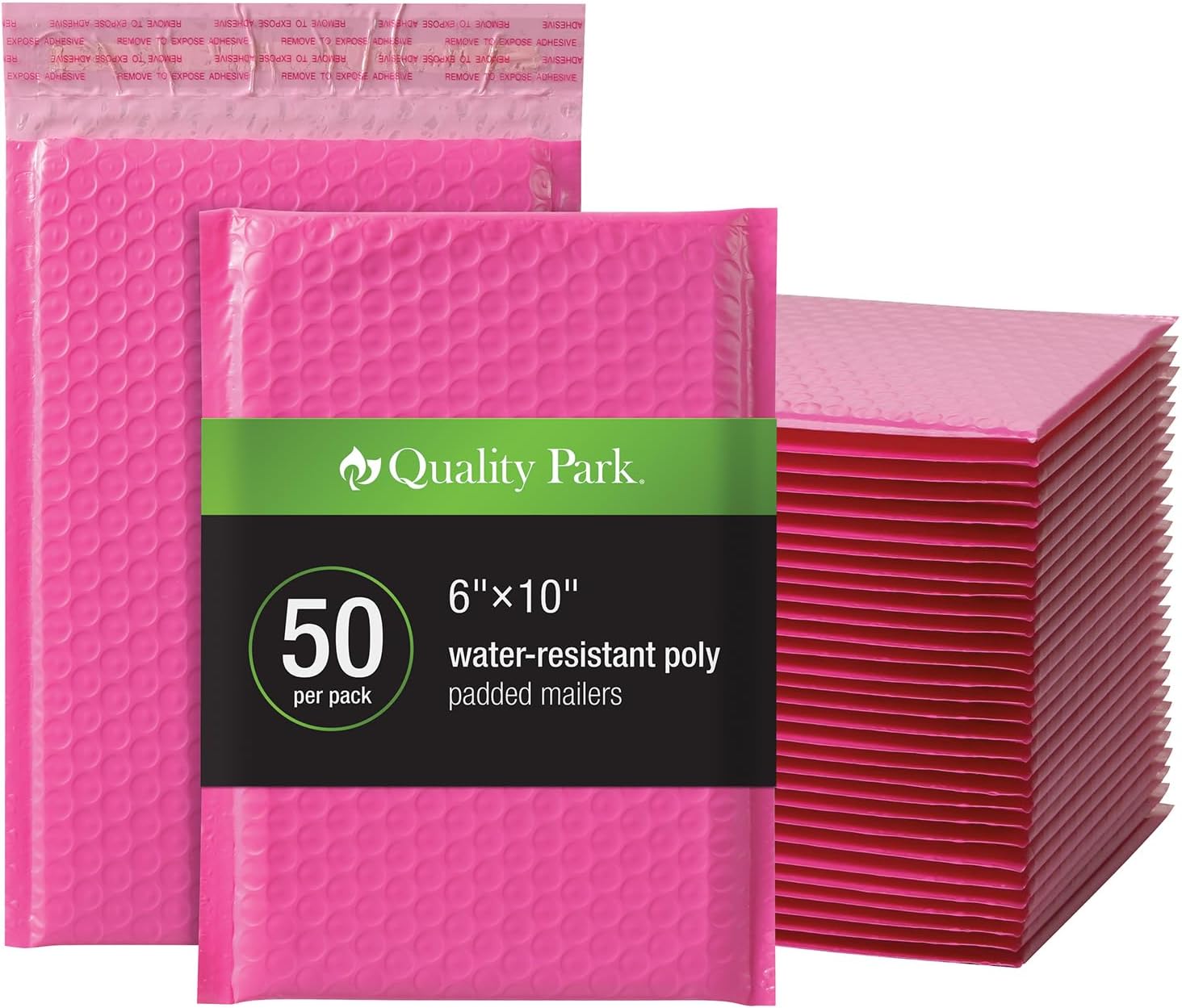 Quality Park Bubble Mailers, 6 x 9 Inch, White Poly Mailers, Padded Envelopes, Shipping Envelopes, Water Resistant, Self Seal, 50 Per Box (QUA85856), Plastic - Image 9