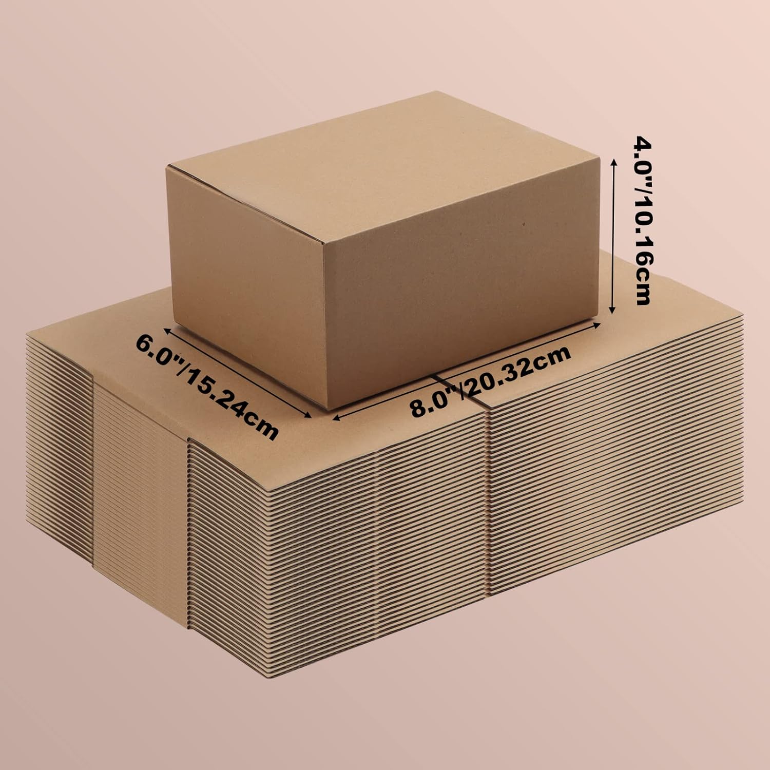 Alternative view of EdenseeLake 40 Pack 8x6x4 inches Shipping Boxes Small Cardboard Boxes for Packing, Moving, Mailing, Brown