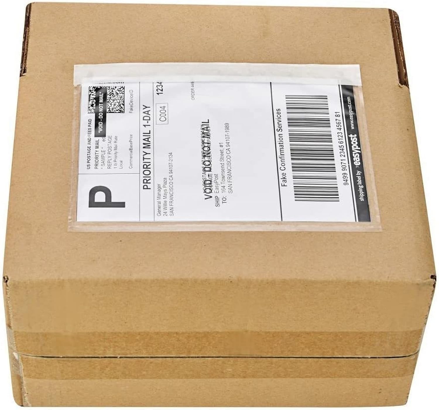 Alternative view of 9527 Product 7.5" x 5.5" Clear Adhesive Top Loading Packing List/Shipping Label Envelopes (200 Pack)
