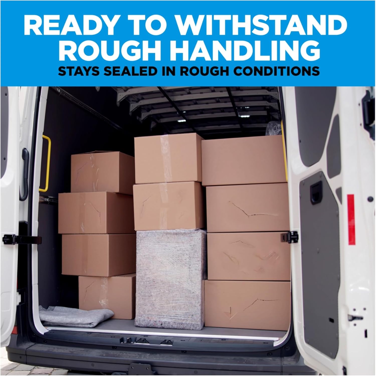 Scotch Heavy Duty Shipping Packing Tape, Clear, Shipping and Packaging Supplies, 1.88 in. x 27.7 yd., 1 Tape Roll with Dispenser - Image 5