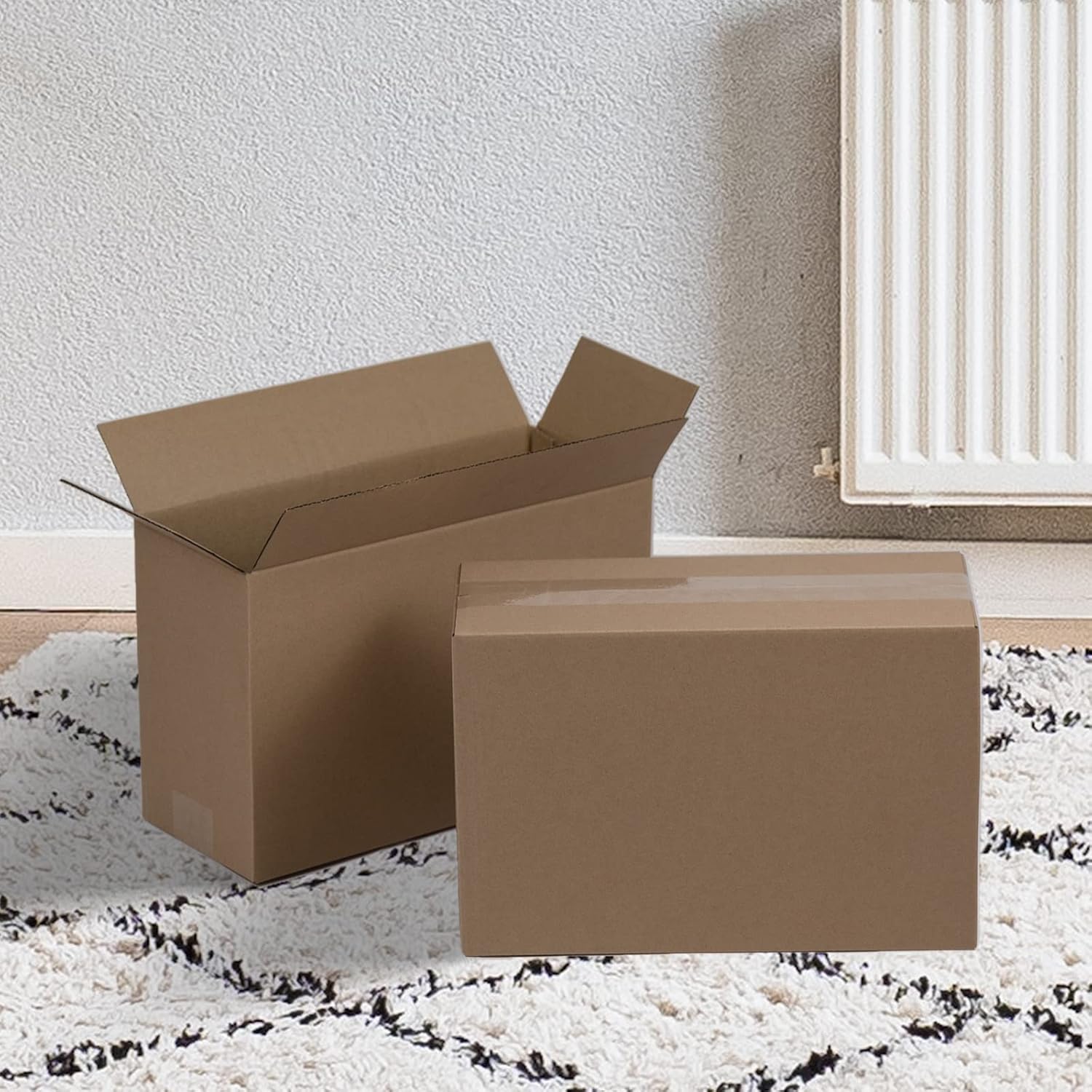 Sodissa 12x8x5 Inches Shipping Boxes, Brown Corrugated Cardboard Boxes for Small Bussiness, 25 Pack