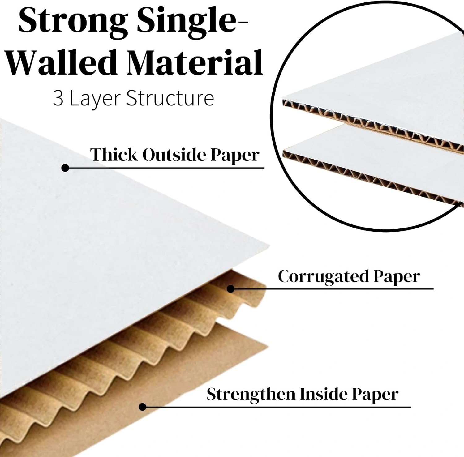 Alternative view of Peohud 40 Pack Small Cardboard Boxes, 6 x 4 x 4 inches Mailing Boxes, Corrugated Packing Shipping Storage Carton Box, White