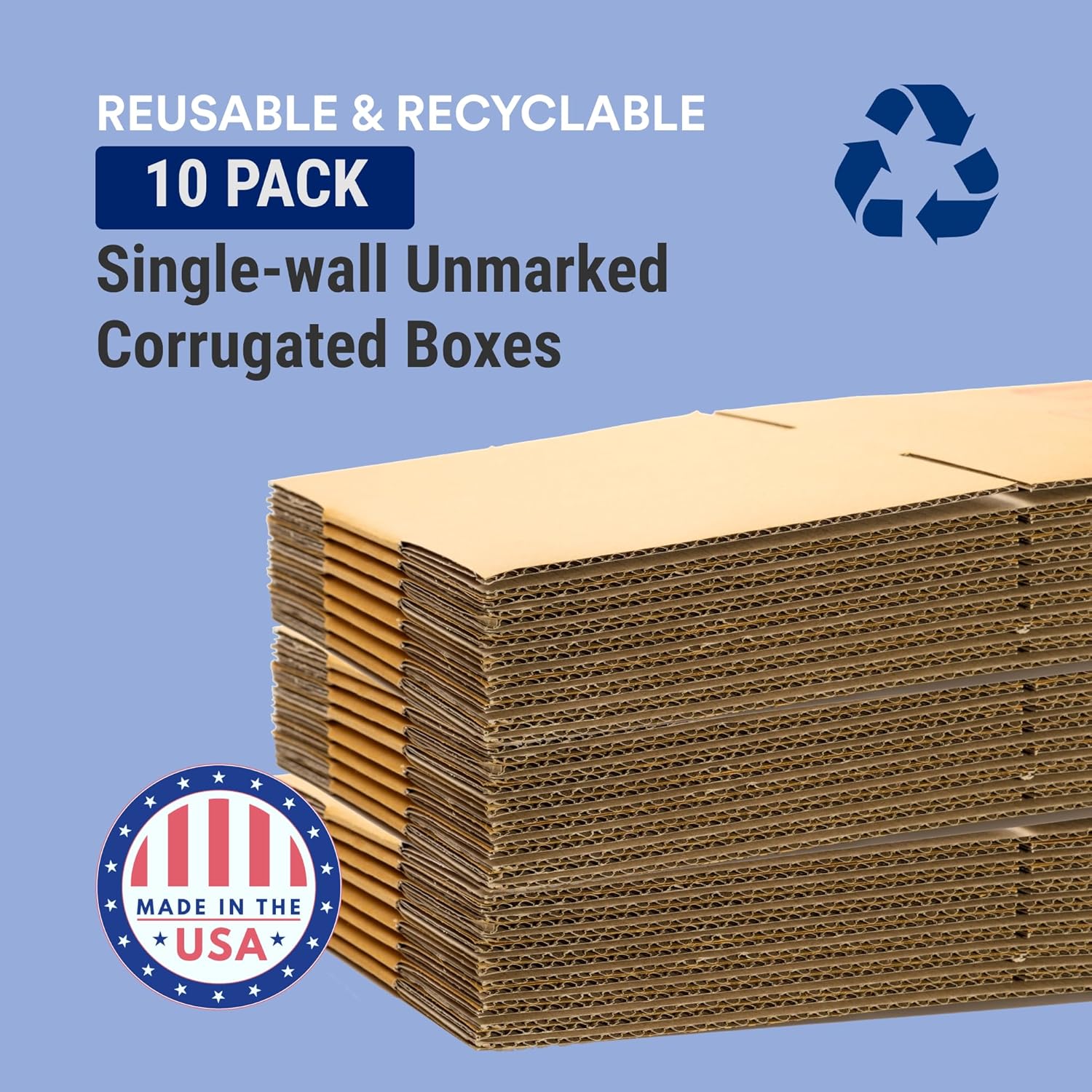 Alternative view of BOX USA Shipping Boxes 24"Lx18"Wx12"H 10-Pack Large Corrugated Boxes for Shipping, Packaging, Moving, Storage Box for Home or Business, Strong Wholesale Bulk Boxes