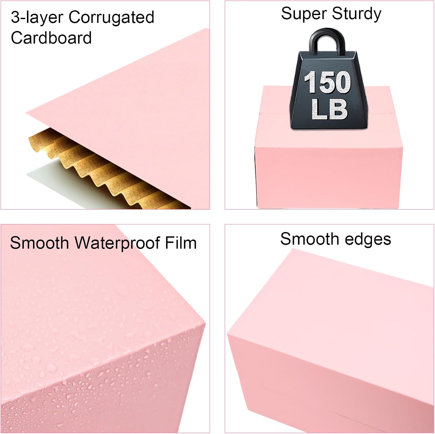 Shipping Boxes Medium 10x7x6 Inches, 30 Pack Mailer Packaging Boxes Bulk, Pink Corrugated Cardboard Boxes for Small Business Mailing Packing - Image 3