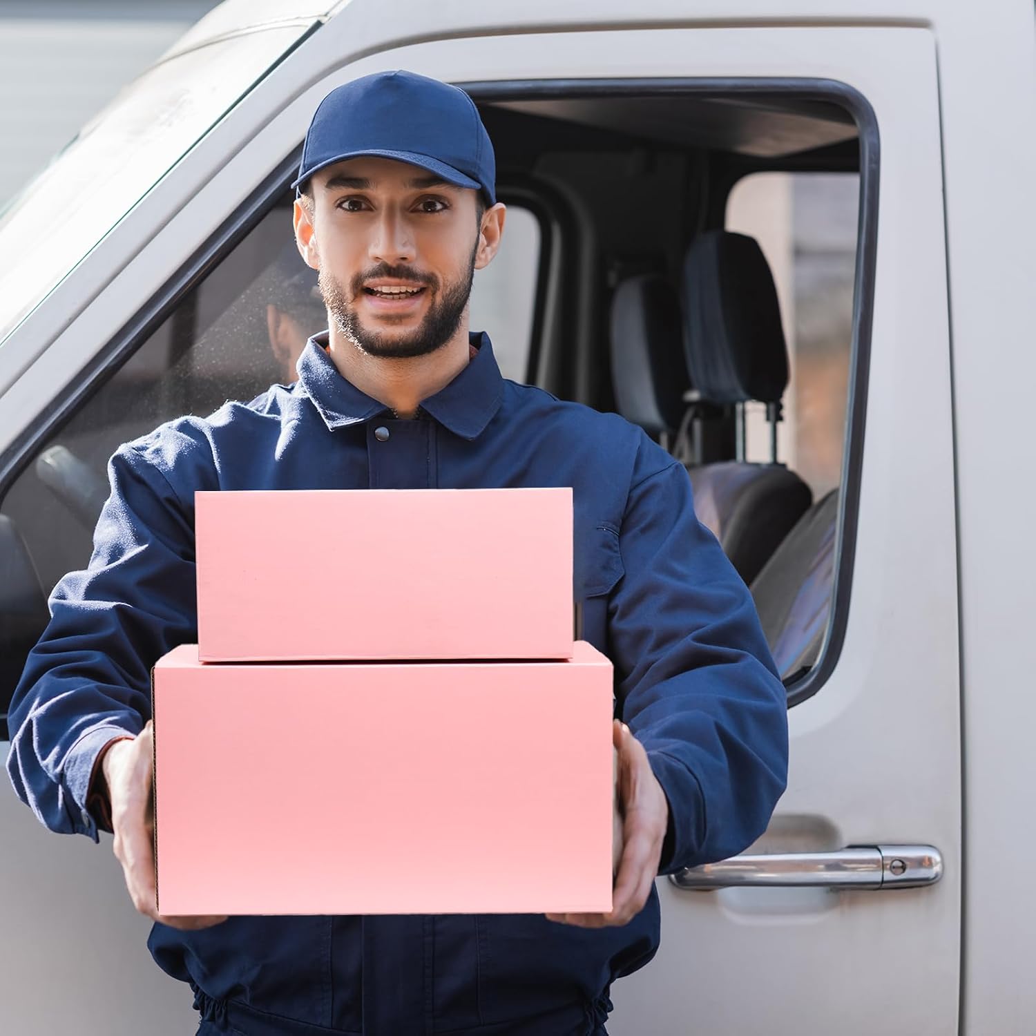 Shipping Boxes Medium 10x7x6 Inches, 30 Pack Mailer Packaging Boxes Bulk, Pink Corrugated Cardboard Boxes for Small Business Mailing Packing - Image 5