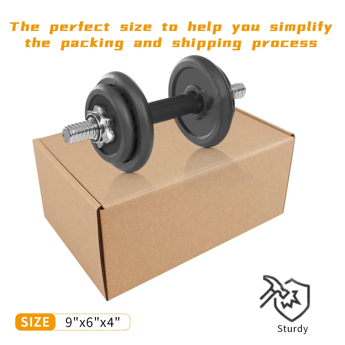 Shipping Boxes,9" x 6" x 4" Which is Anti-Impact Come with Exquisite Sealing Label.Suitable E-Commerce Packaging, Shipping Packaging.