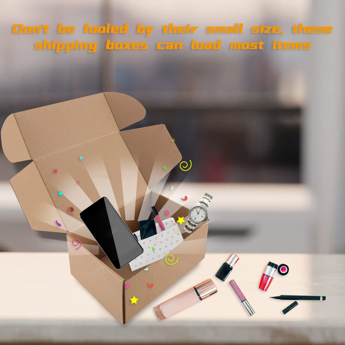 Alternative view of Shipping Boxes,9" x 6" x 4" Which is Anti-Impact Come with Exquisite Sealing Label.Suitable E-Commerce Packaging, Shipping Packaging.