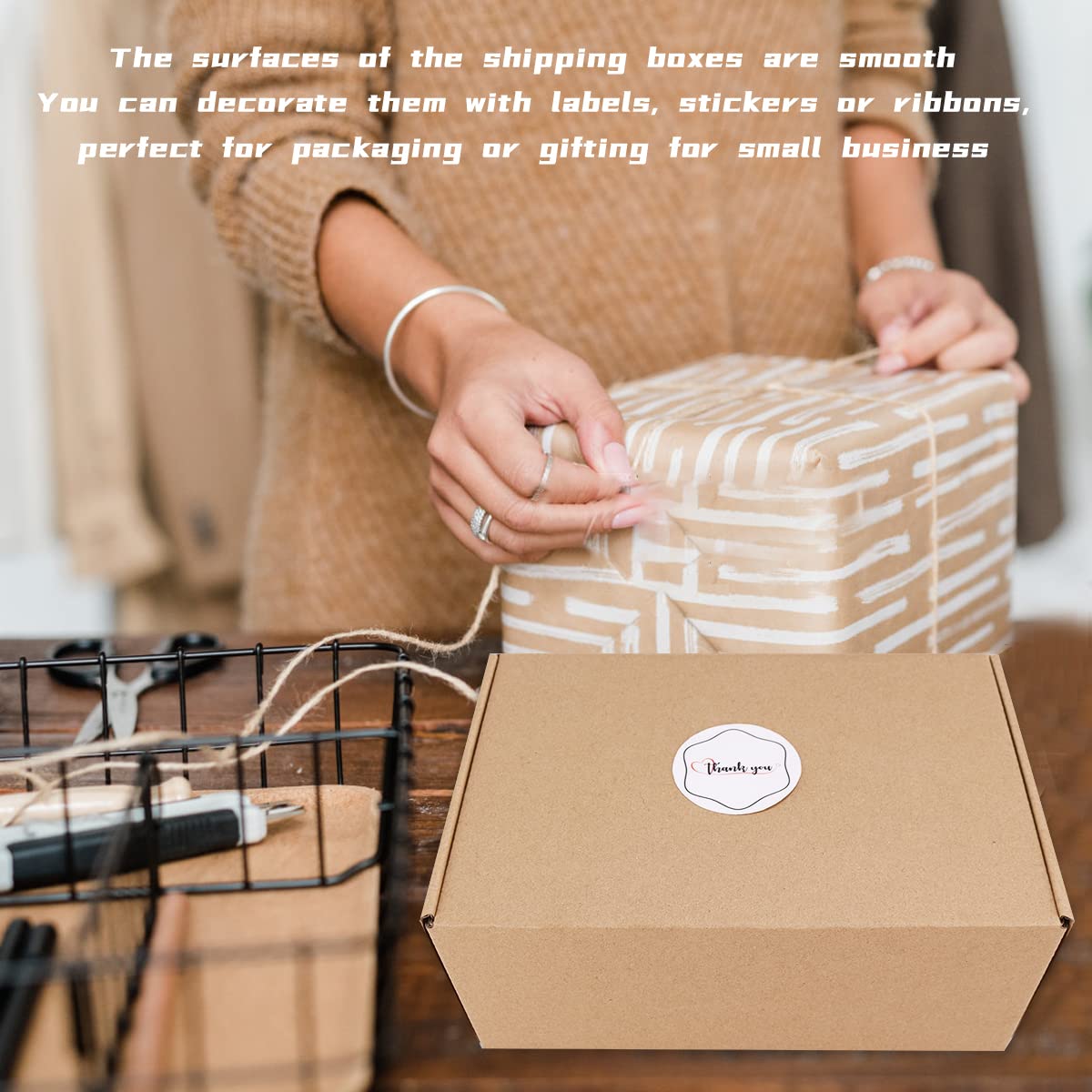 Shipping Boxes,9" x 6" x 4" Which is Anti-Impact Come with Exquisite Sealing Label.Suitable E-Commerce Packaging, Shipping Packaging. - Image 5