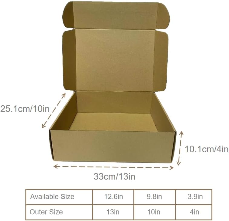 Alternative view of Rongyangtong 13x10x4 Inch Set of 18 Pack Brown Corrugated Shipping Boxs - Cardboard Boxes for Mailing, Packing and Literature Mailer Boxes, Small Business Mailing Bulk