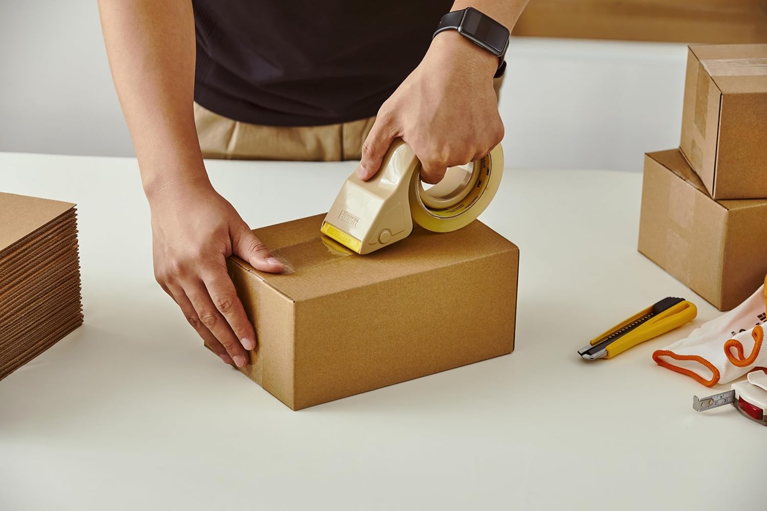 Lujazau 25 Packs Small Shipping Boxes 4X4X4 Inches, Kraft Corrugated Cardboard Boxes, For Small Business, Easy Assemble For Mailing, Moving, Packing And Storing - Image 3