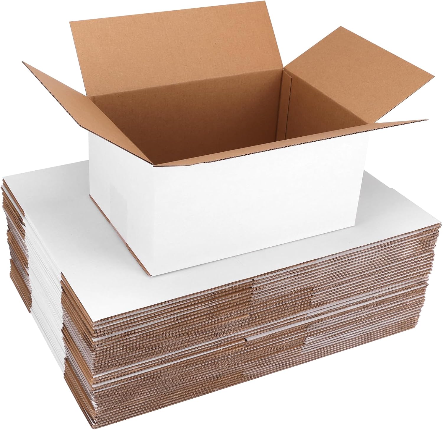 SPEPLA 40 Pack Small Shipping Boxes 8x6x4 Inches, White Corrugated Cardboard Mailing Box for Shipping, Packing, Business - Image 8