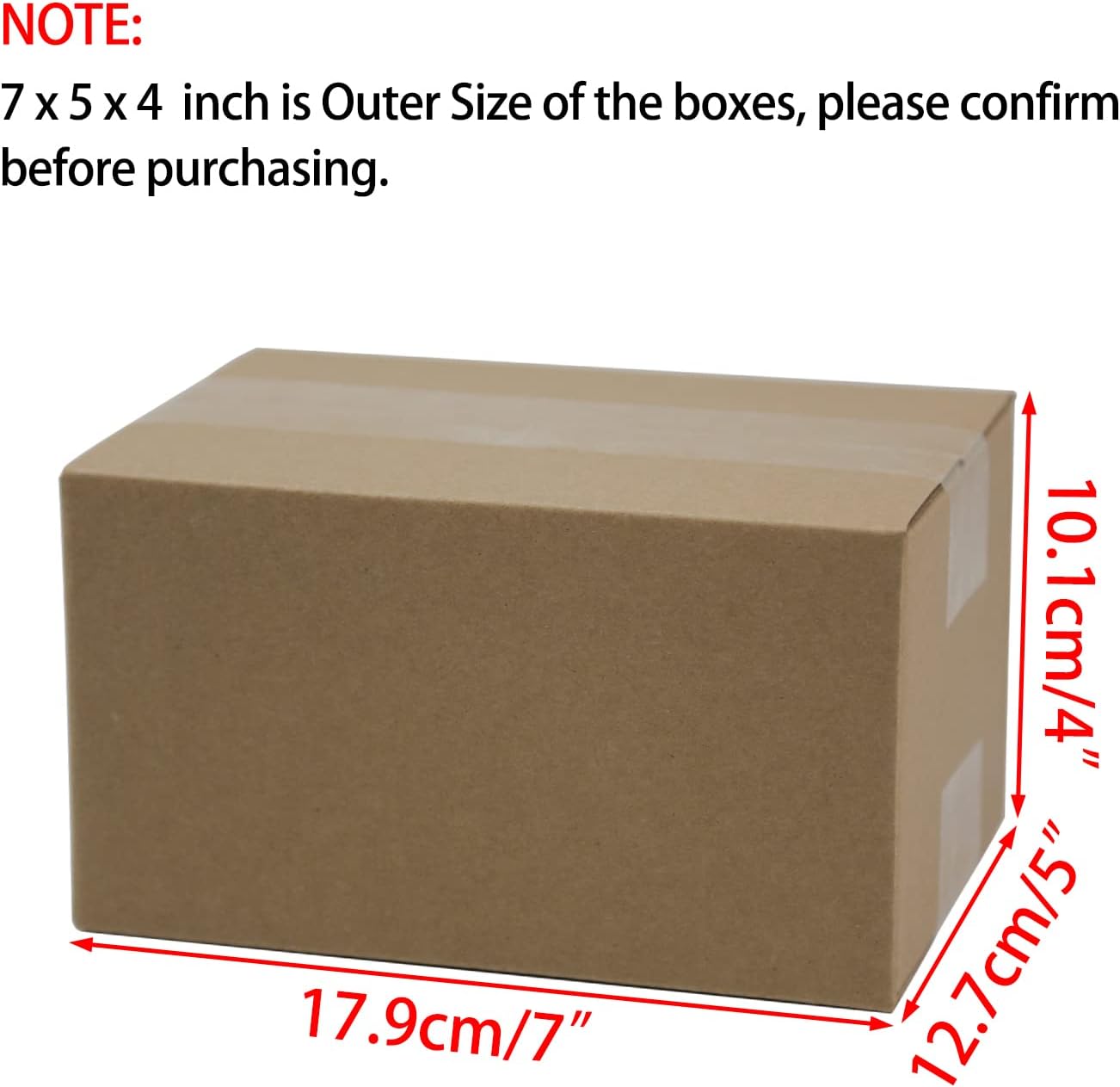 Alternative view of Sodissa 7x5x4 Inches Shipping Boxes, Brown Corrugated Cardboard Boxes for Small Bussiness, 25 Pack