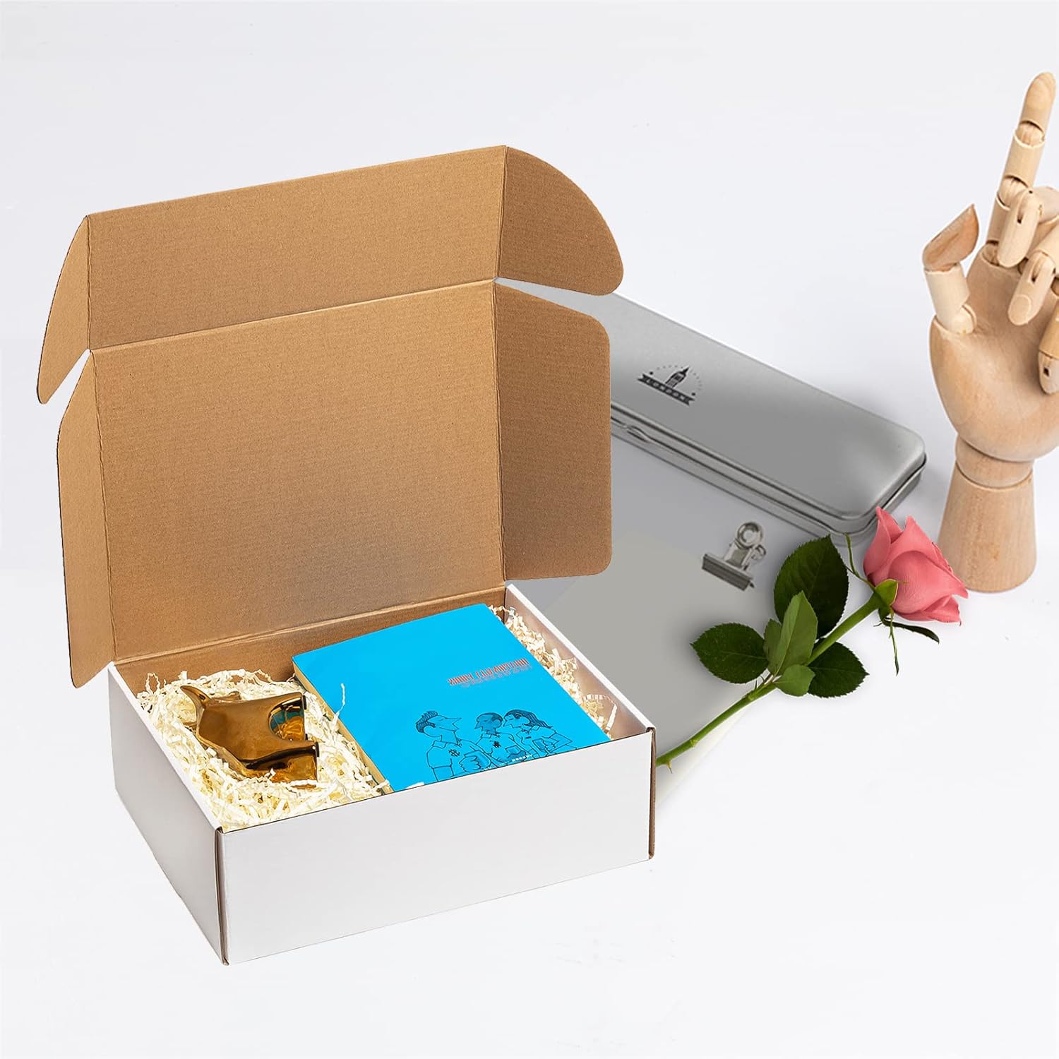 Mcfleet 24 Pack 12x9x4 Shipping Boxes - White Corrugated Cardboard Mailing Box Packaging for Small Business - Tab Locking Literature Mailer Flat Empty Gift Packing Supplies - Image 4