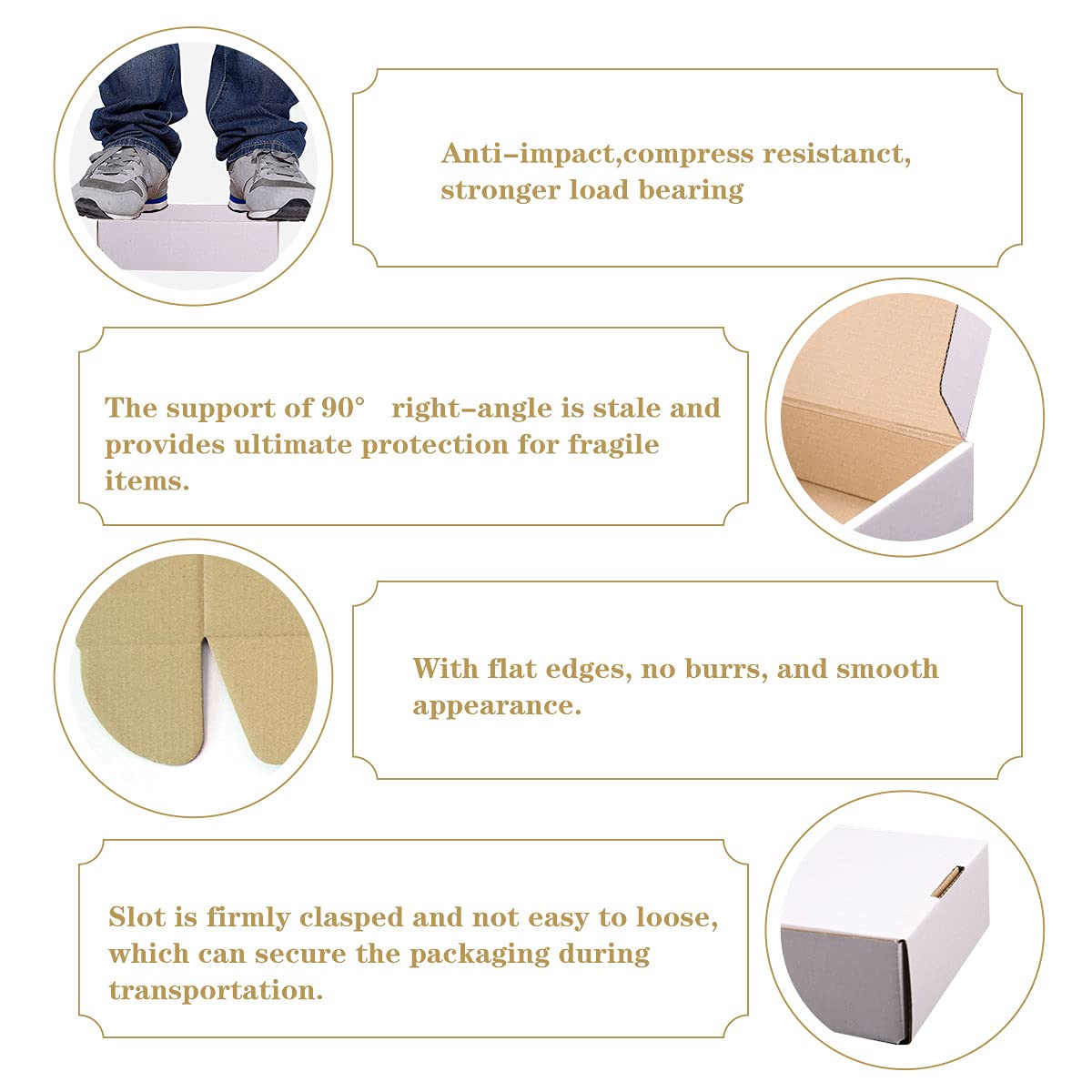 Alternative view of JIUZHOUXIN Shipping Boxes, 12''x9''x4'' Which is Anti-Impact Come with Exquisite Sealing Label.Suitable E-Commerce Packaging, Shipping Packaging.