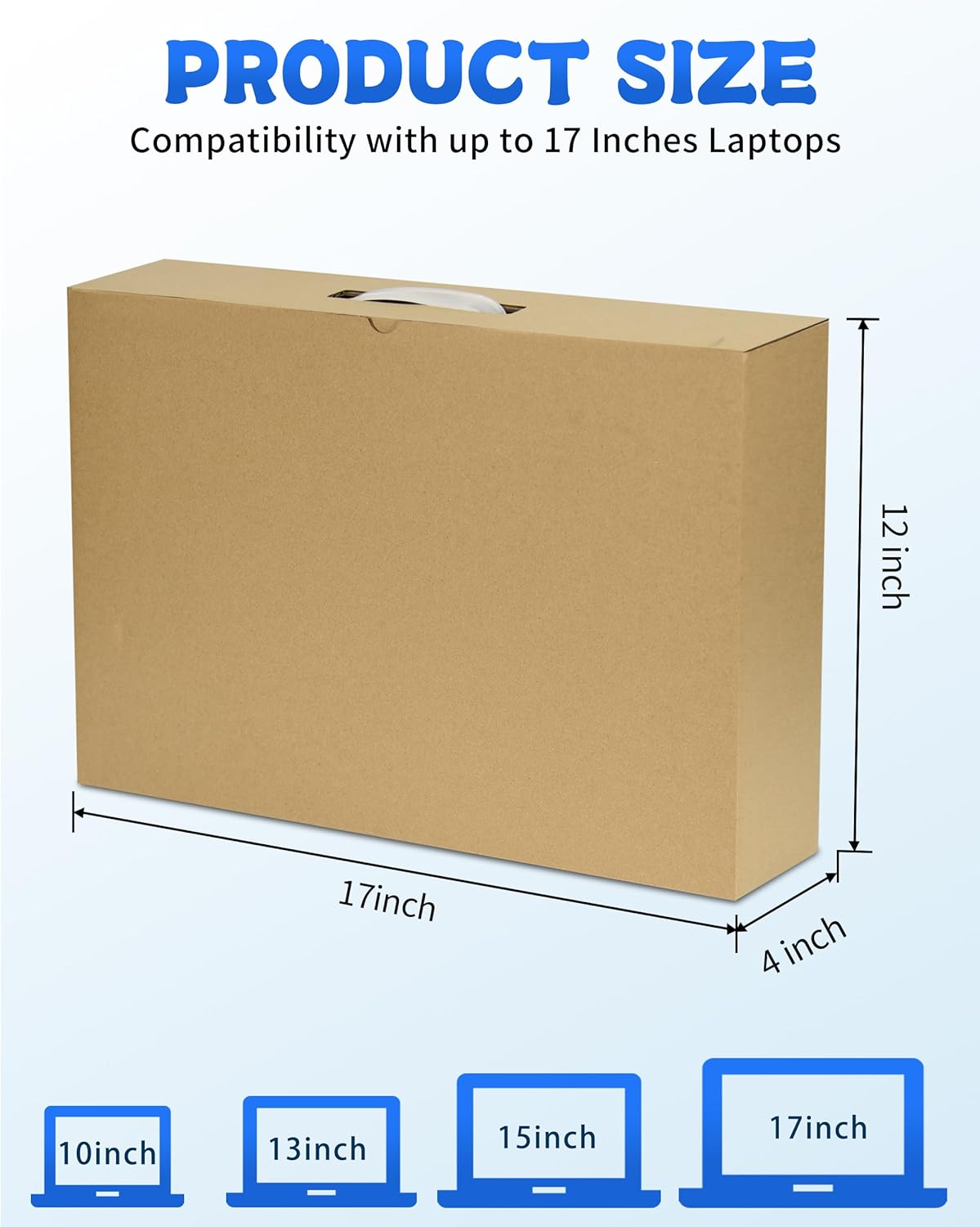 Yutrchey Laptop Shipping Box with Protection Foam for up to 17 Inches Notebook, Cardboard Laptop Box for Shipping, Secure Mailing Boxes