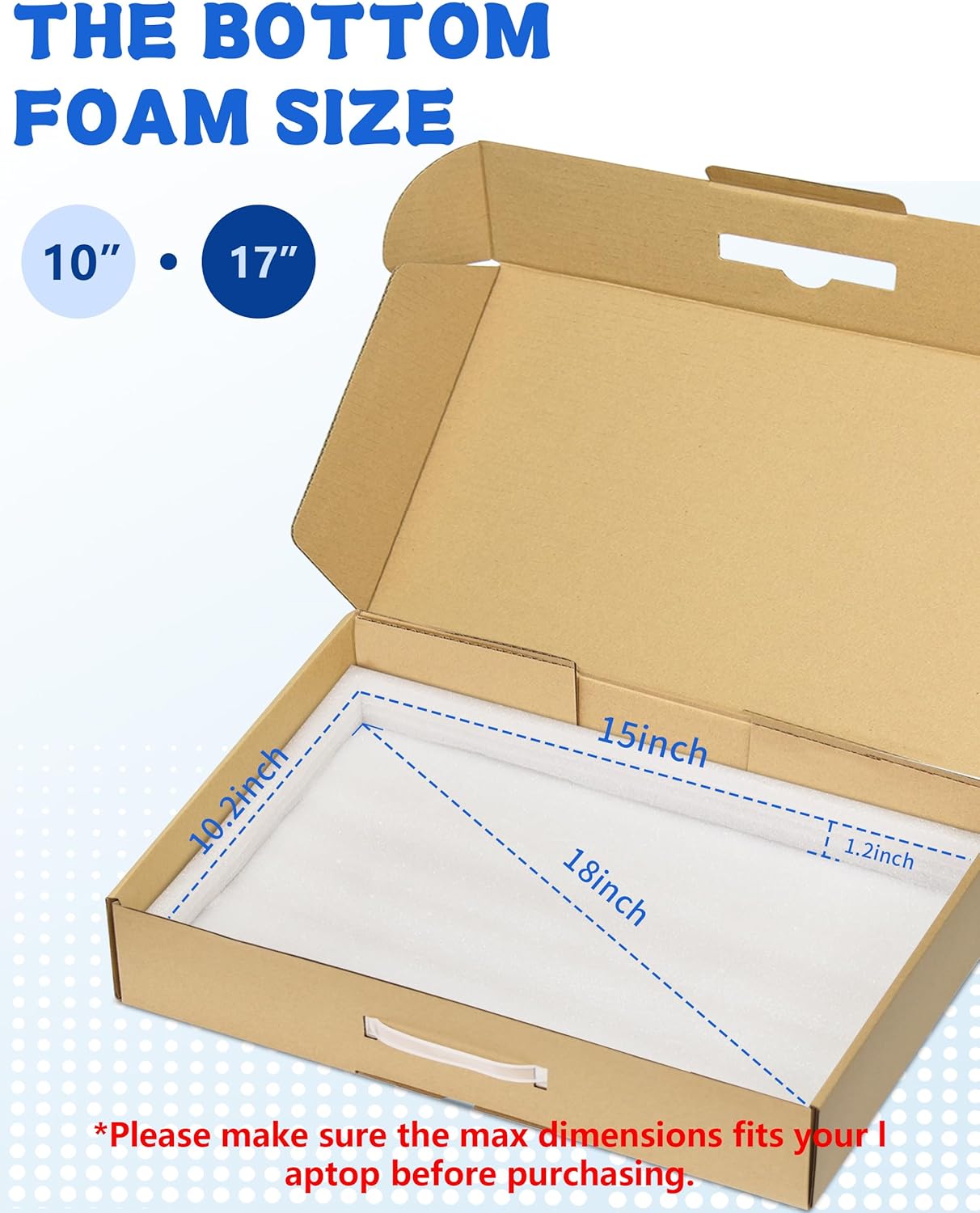 Alternative view of Yutrchey Laptop Shipping Box with Protection Foam for up to 17 Inches Notebook, Cardboard Laptop Box for Shipping, Secure Mailing Boxes