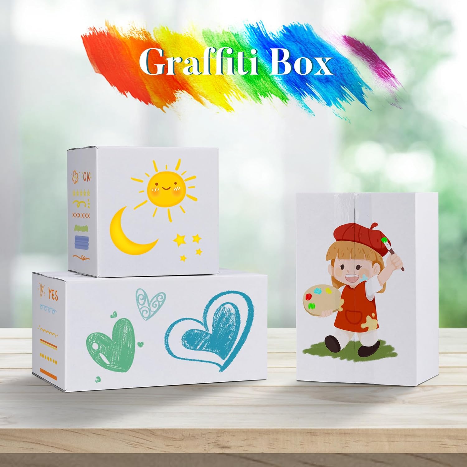 Alternative view of SPEPLA Shipping Boxes 9x6x4 Set of 6, White Corrugated Cardboard Box for Mailing Business Packaging