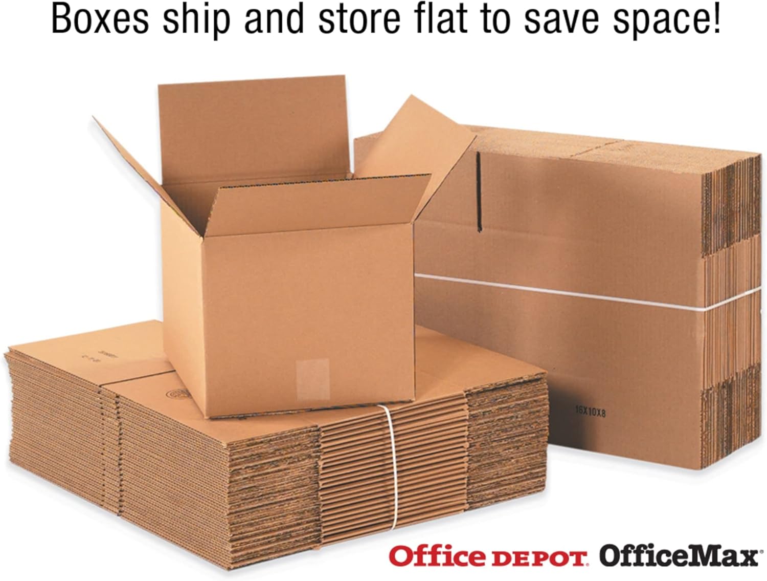 Alternative view of Corrugated Boxes, 12" x 10" x 8" - 25 EACH PER BUNDLE [PRICE is per BUNDLE]