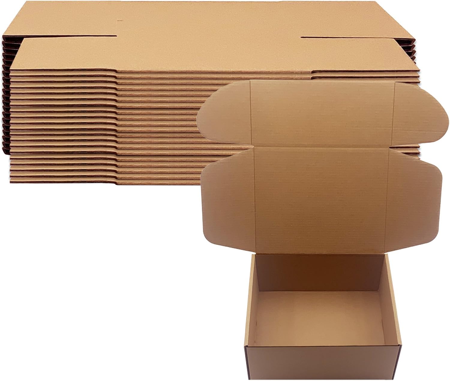 14x10x3 inch Shipping Boxes Pack of 20, Brown Corrugated Cardboard Box Mailer Boxes for Packaging Small Business Shipping,Recyclable Moving Storage Mailing Boxes Bulk Book Literature Gift Giving - Image 9