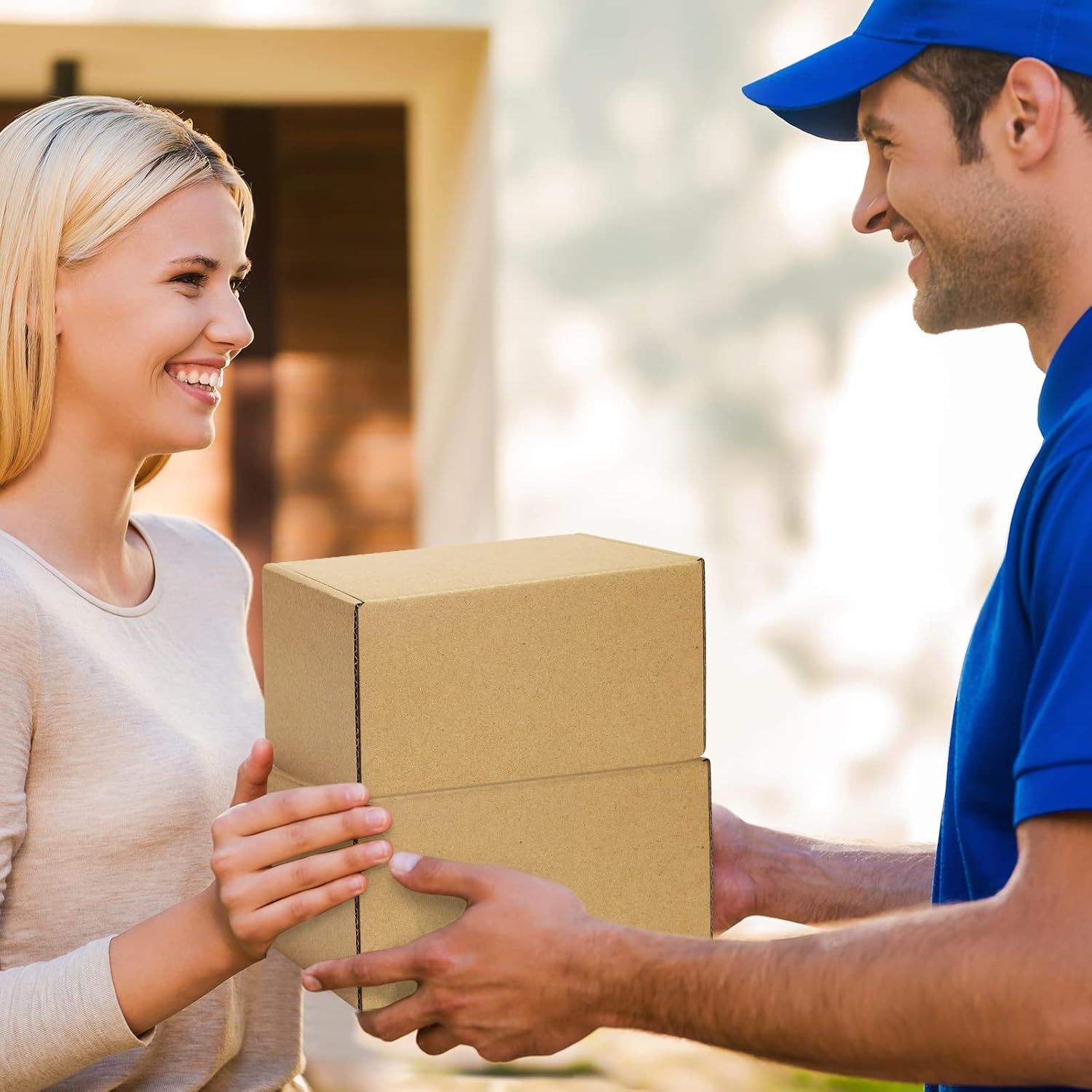 Poever Shipping Boxes 6x4x3 inches Small Mailing Boxes 25 Pack Brown Cardboard Corrugated Box Mailers - Image 6