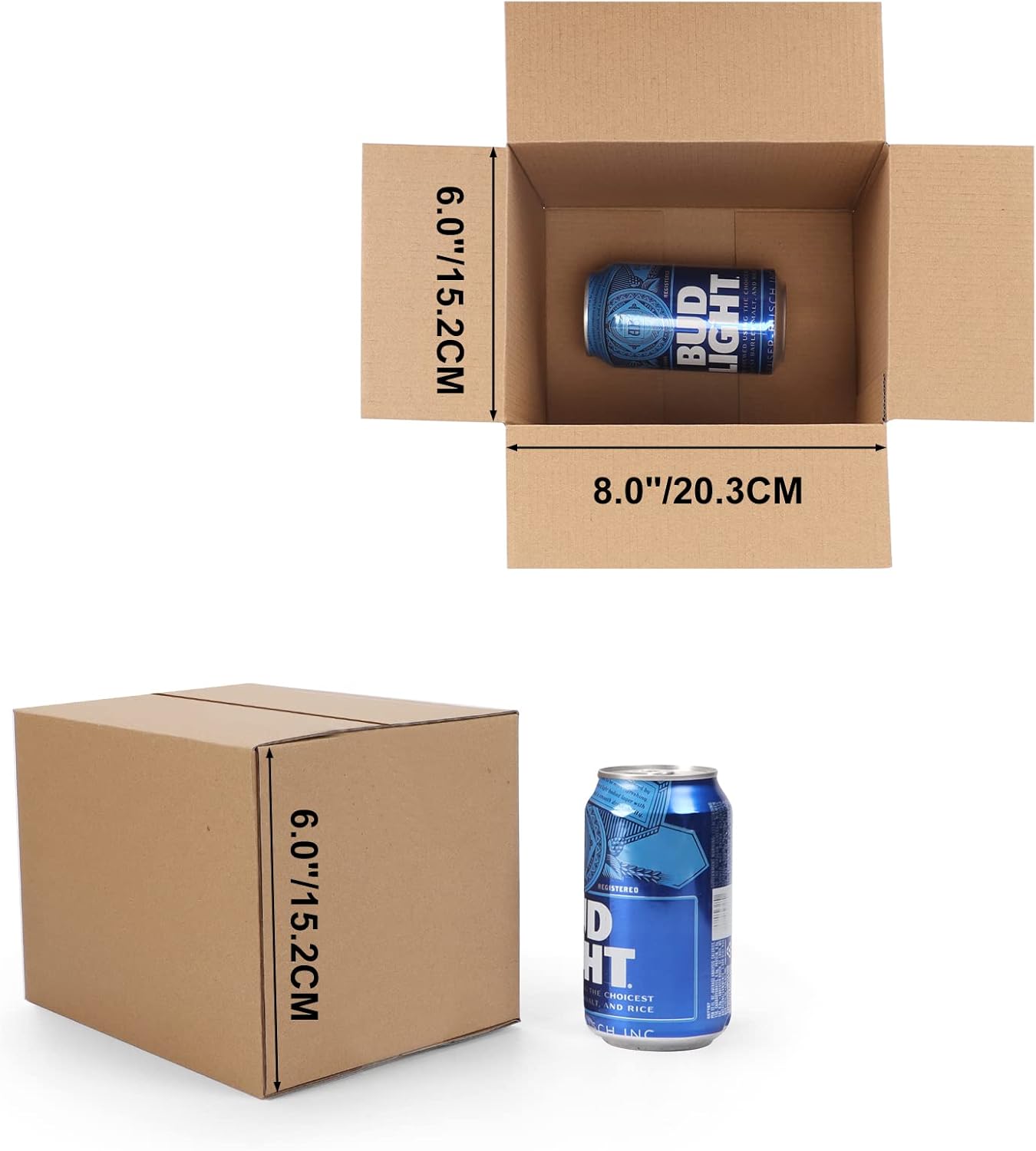 Alternative view of CRUGLA 40 Packs 8x6x6 Shipping Boxes Cardboard Boxes Shipping Box for Business Packaging Thin Box