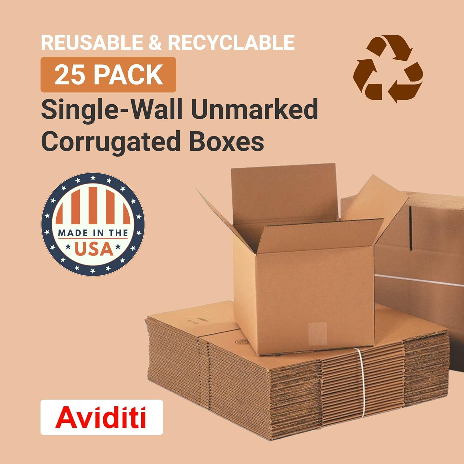 Alternative view of BOX USA Shipping Boxes Medium 16"L x 12"W x 10"H 25-Pack - Corrugated Cardboard Box for Moving, Mailing, Packing, Packaging and Storage