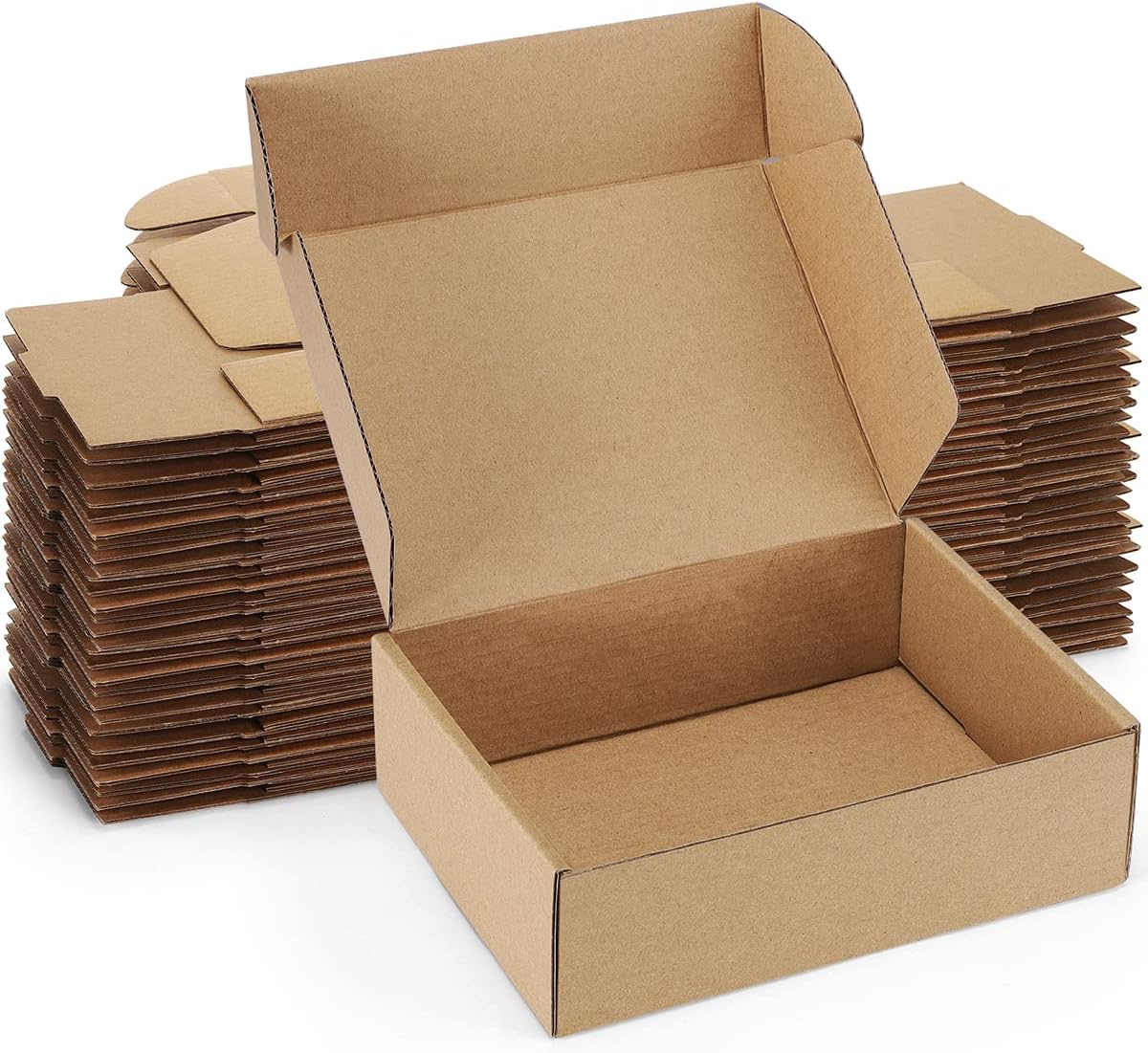 Poever Shipping Boxes 6x4x3 inches Small Mailing Boxes 25 Pack Brown Cardboard Corrugated Box Mailers - Image 8
