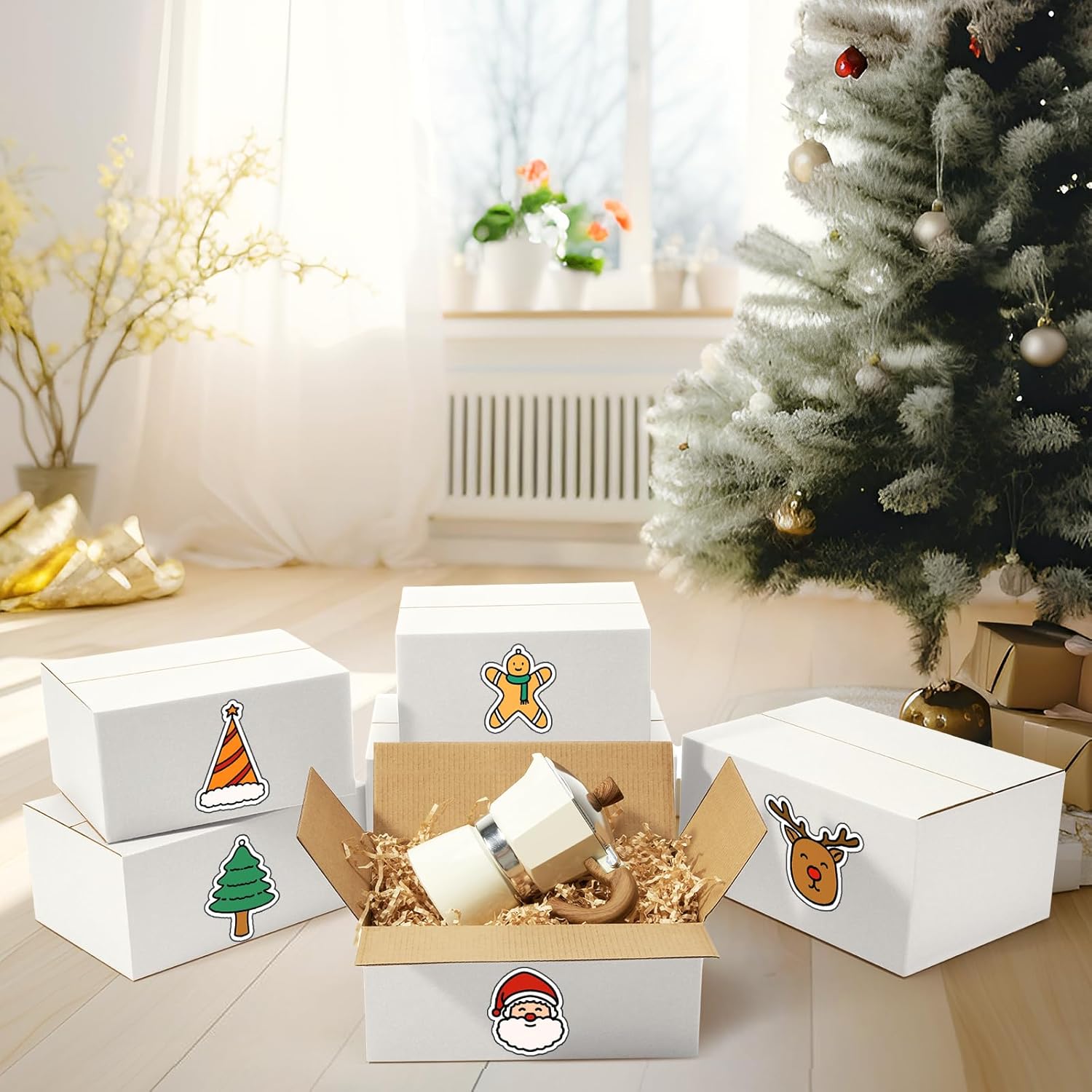 Eupako 30 Pack Small Shipping Boxes Assorted Sizes, White Corrugated Box Mailers, 9x6x4 & 10x7x5 & 11x6x6 10 PCS Each Small Boxes, Cardboard Boxes for Packaging Small Business, Mailing - Image 6