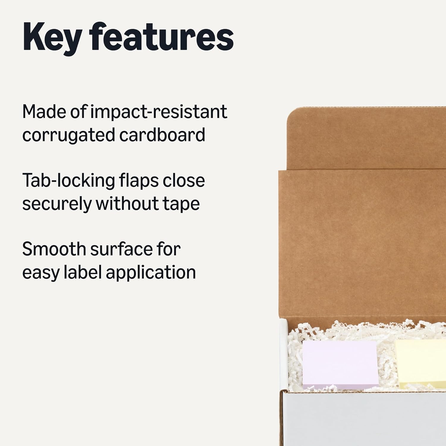Alternative view of Amazon Basics White Shipping Boxes, Cardboard Mailer Box for Moving and Storage, 9 x 6 x 4 inches, 25 Pack