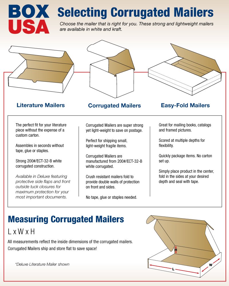 Alternative view of BOX USA Shipping Boxes Small 7"L x 4"W x 3"H, 50-Pack | Corrugated Cardboard Box for Packing, Moving and Storage