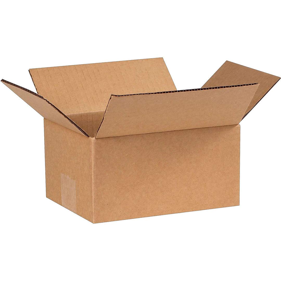Perfect Stix Shipping Boxes Mailers 8x6x4 inches Cardboard Small Packing Kraft Moving Mailing Box, (Pack of 10) Sturdy Cardboard