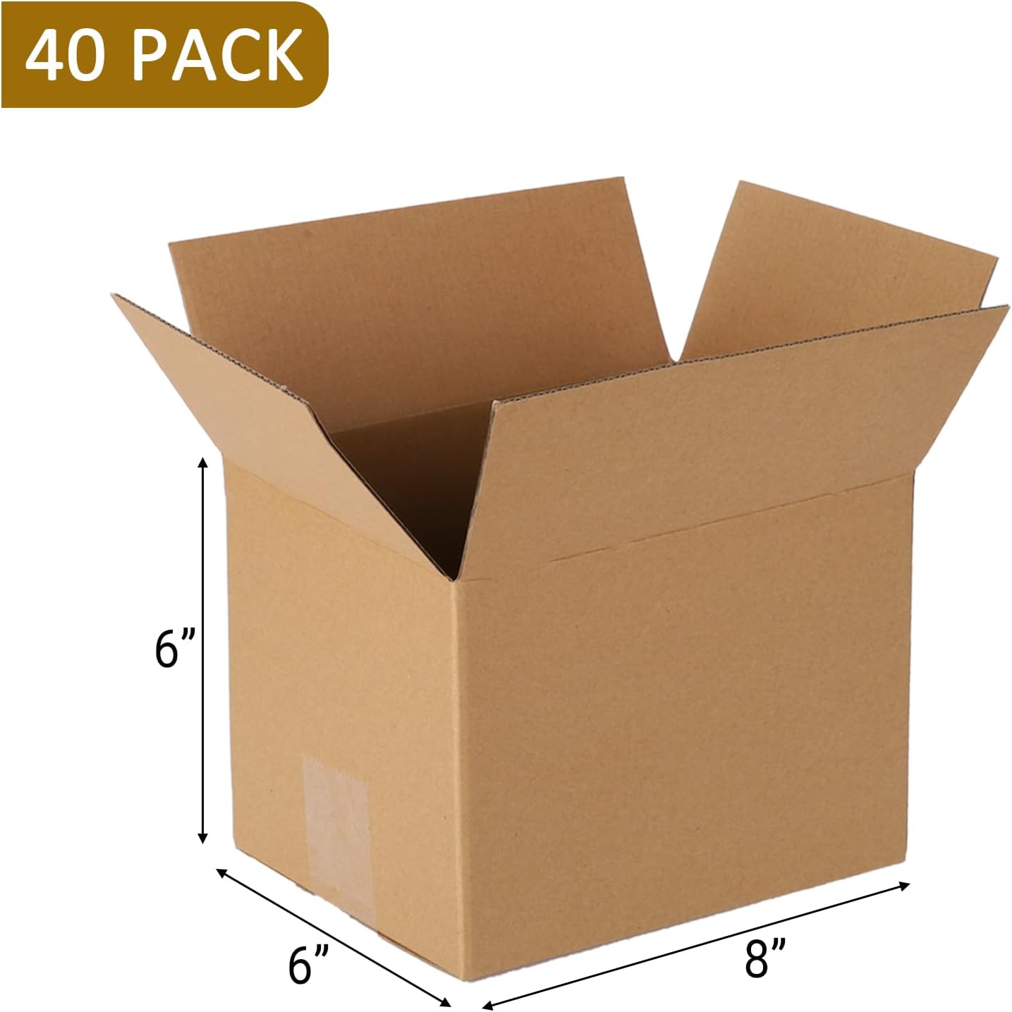 Alternative view of zmybcpack 40 pack 8x6x6 inch Cardboard Box Mailers, Kraft Corrugated Mailer Cardboard Shipping Boxes For Small Business, Mailing, Packing and Storage