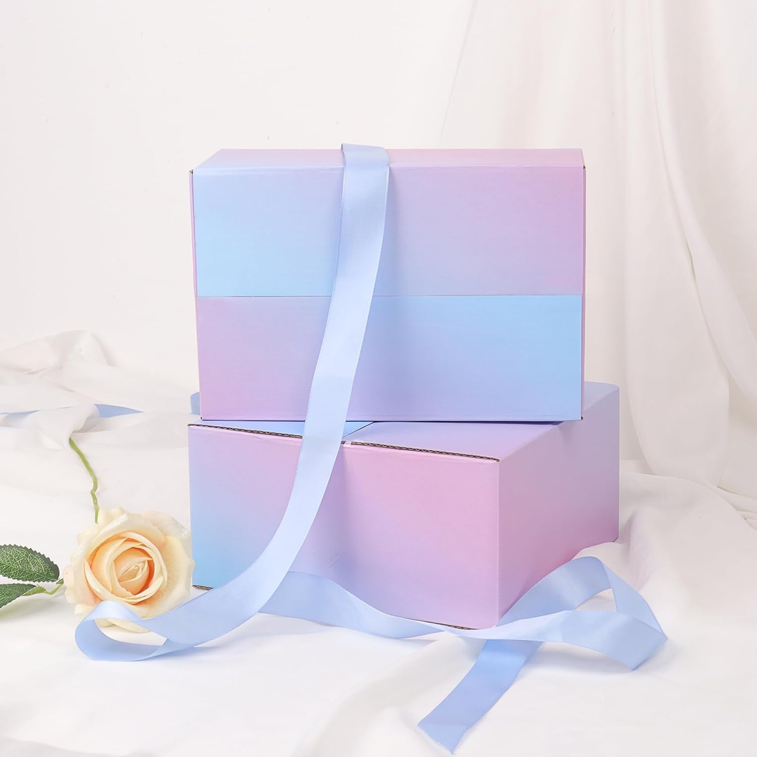 OUGEBOX 30 Pack 11x6x6 Colorful Shipping Boxes Medium, Corrugated Cardboard Boxes for Packaging Small Business