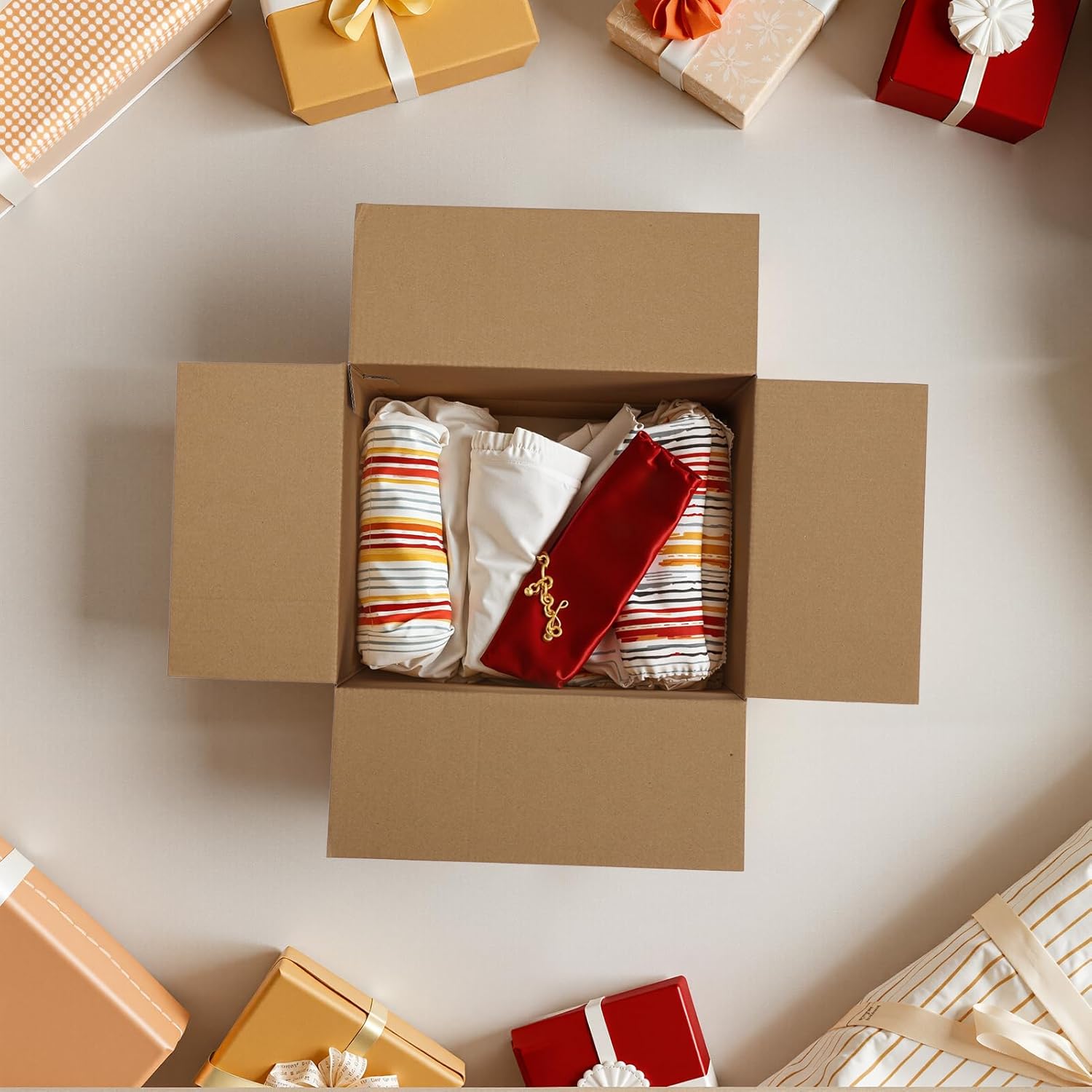 CRUGLA 10x8x6 White Shipping Boxes Set of 25, White Corrugated Cardboard Boxes for Small Business Shipping Mailing Packing - Image 7