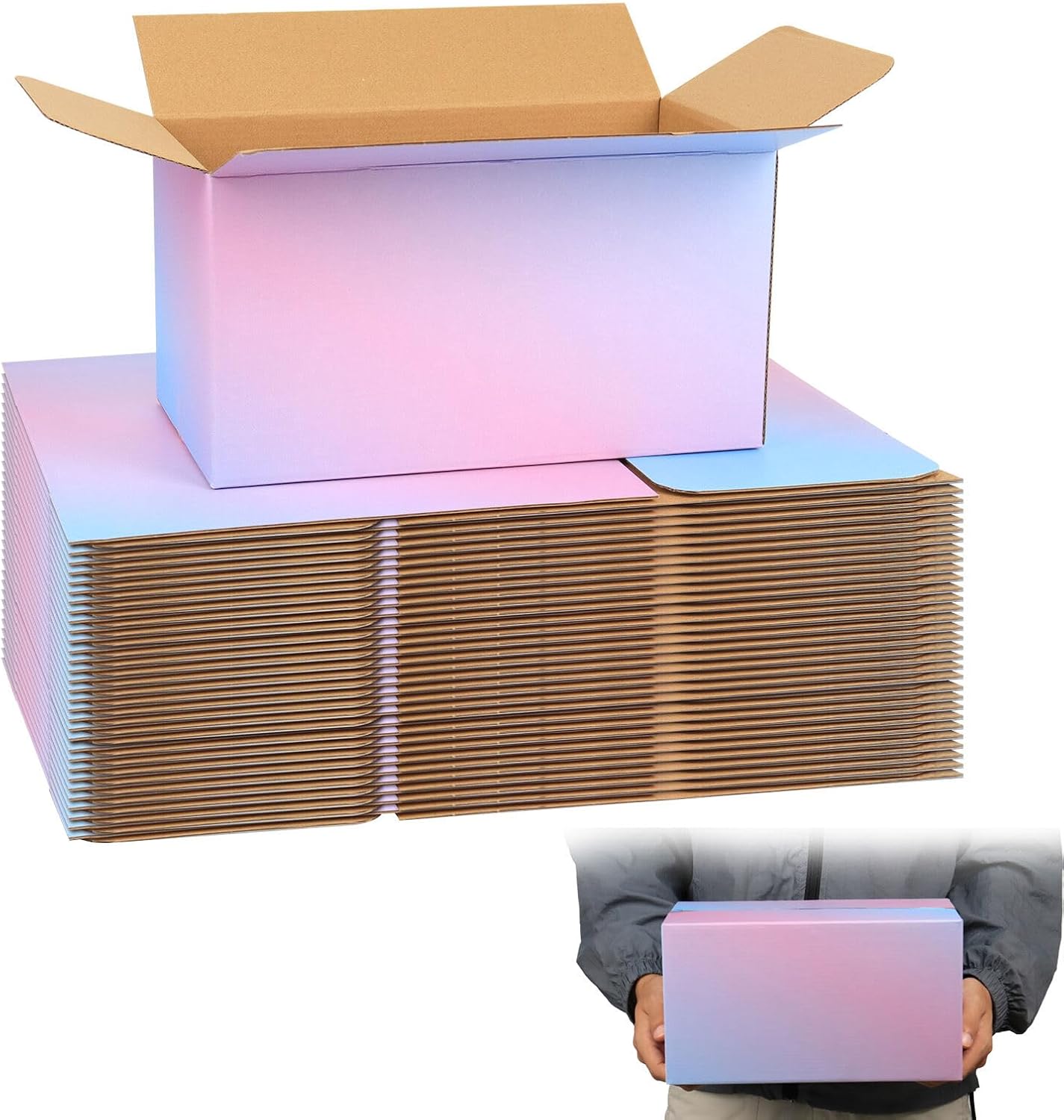 Pink Shipping Boxes 10x7x6 Inches, 30 Pack Mailer Boxes for Small Business, Corrugated Cardboard Boxes for Packaging, Shipping, Mailing - Image 8