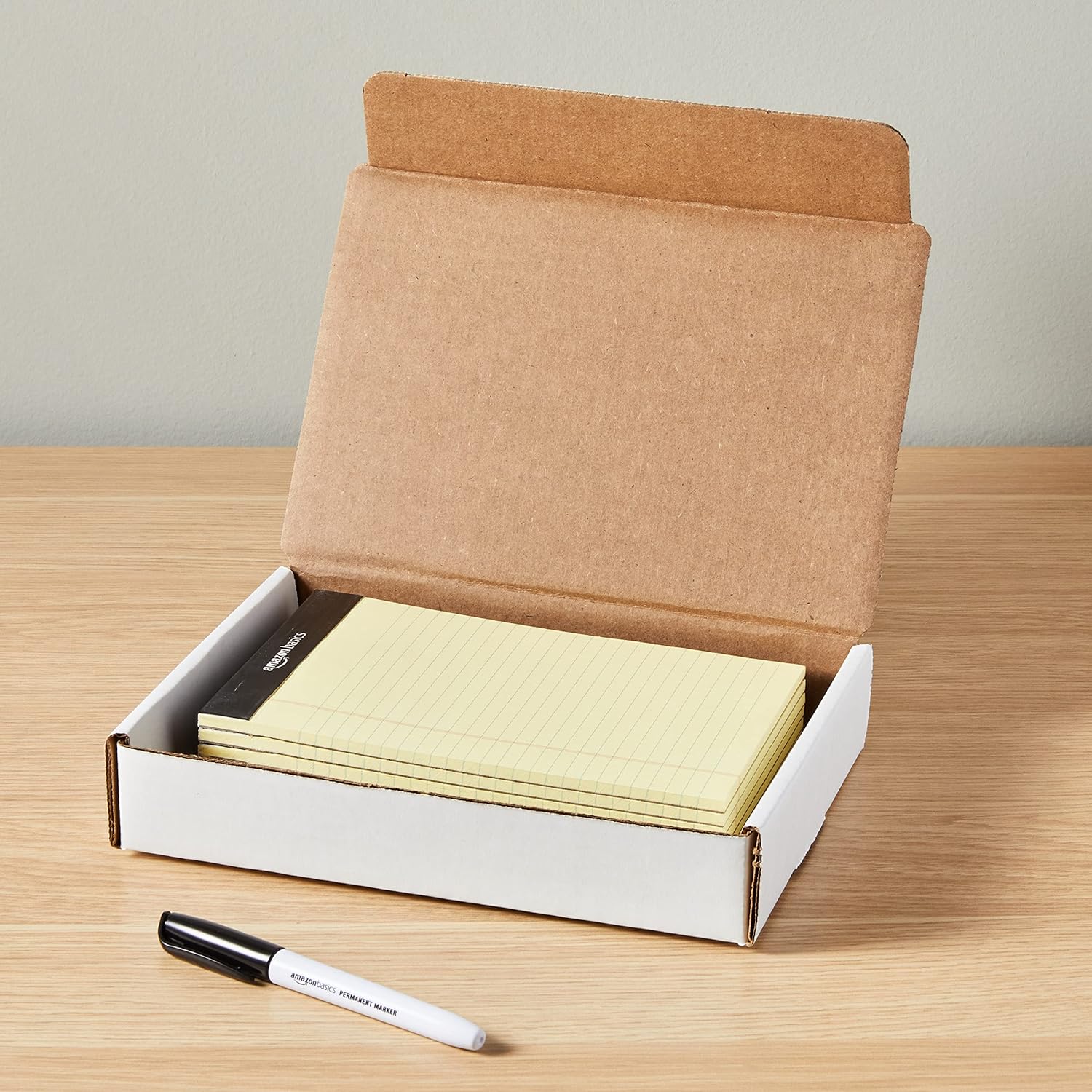 Amazon Basics Mailer Shipping Boxes - 9x6.5x2 inch, White, 50 Pack, Small Corrugated Cardboard Box