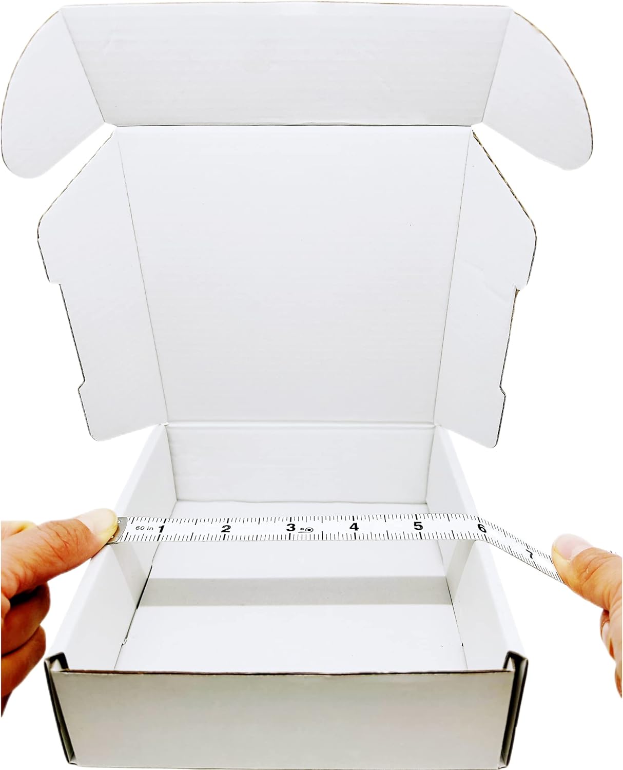 Alternative view of 6x6x2 inch Small White Mailers Boxes Recyclable Corrugated Gift Box for Packaging Shipping Set of 10